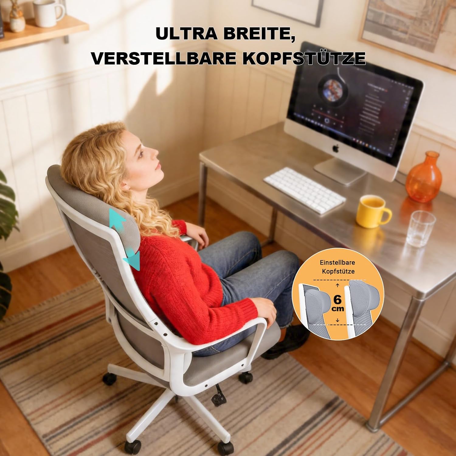 Thumbnail 4 de MELOKEA Bürostuhl Ergonomisch 200 kg 💺