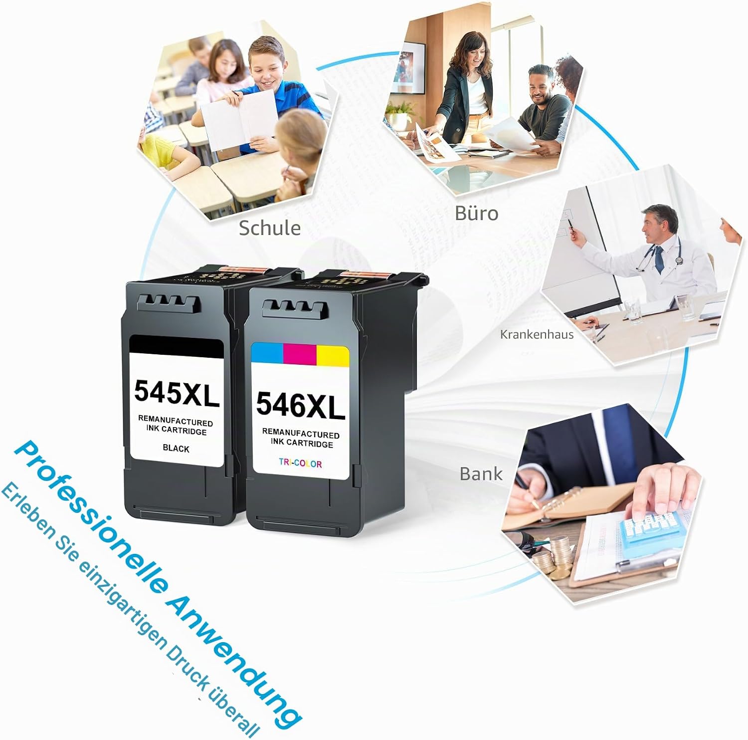 Thumbnail 6 de 7Magic PG-545XL CL-546XL Ersatzpatronen Multipack für Canon – Schwarz & Farbe, kompatibel mit TS- und MG-/MX-Modellen