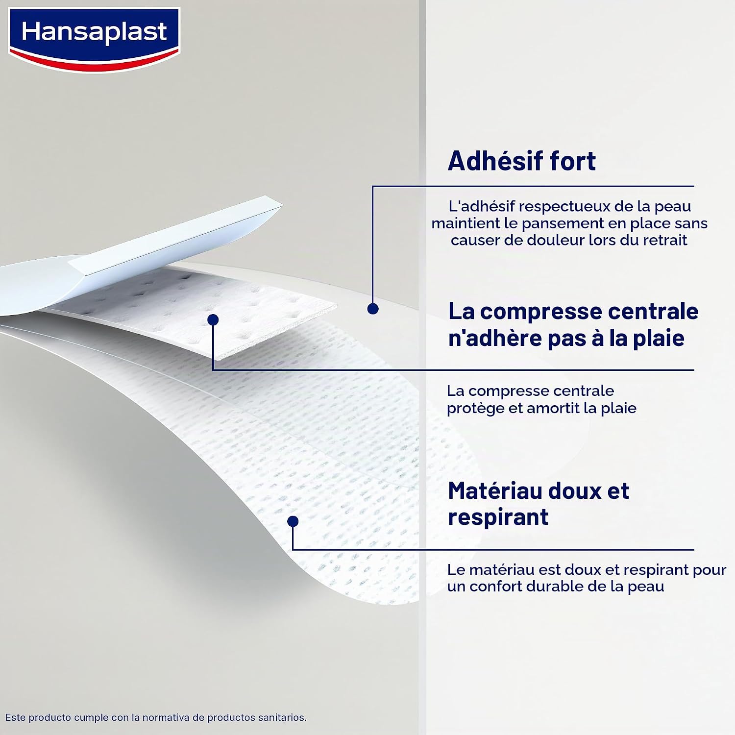 Thumbnail 2 de Hansaplast Sensitive pleisters, 5 verpakkingen van 20, 2 x 8 cm