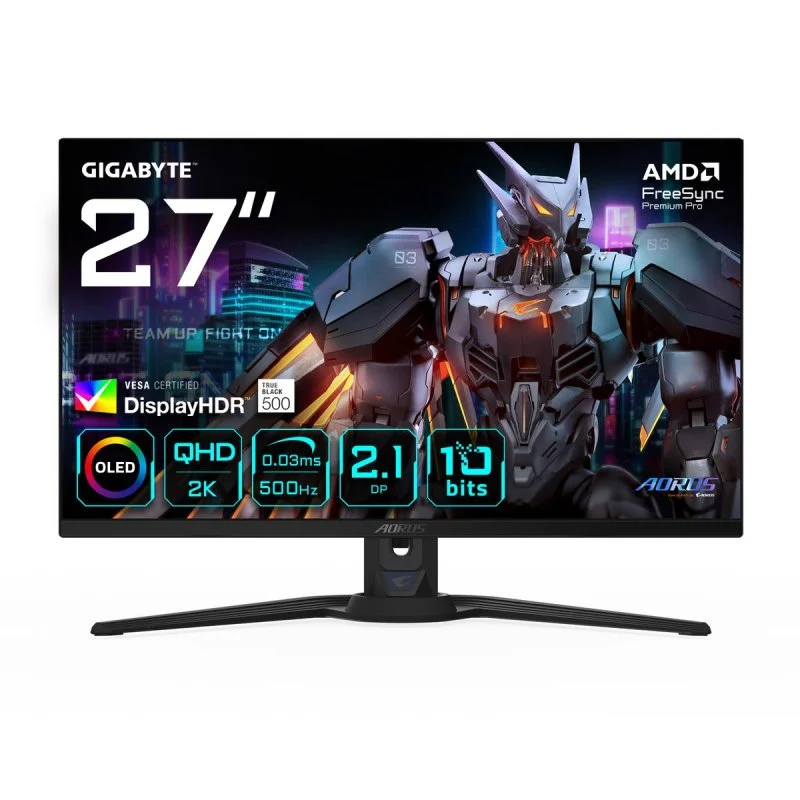 Detalle de GIGABYTE AORUS FO27Q5P monitor 27" 500Hz