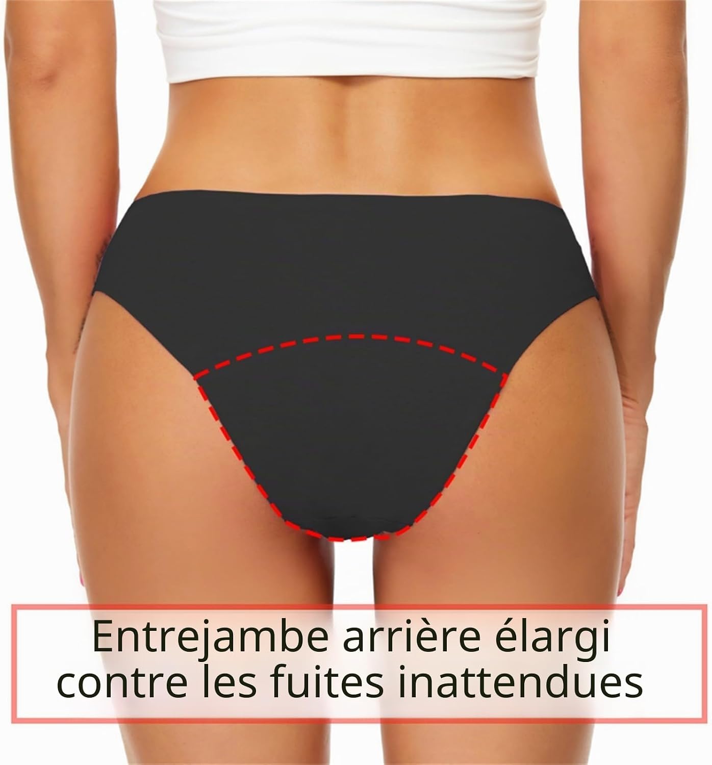 Thumbnail 2 de riou Maillot de bain menstruel femme et fille – bikini hypoallergénique et imperméable, bas absorbant en V-Shape
