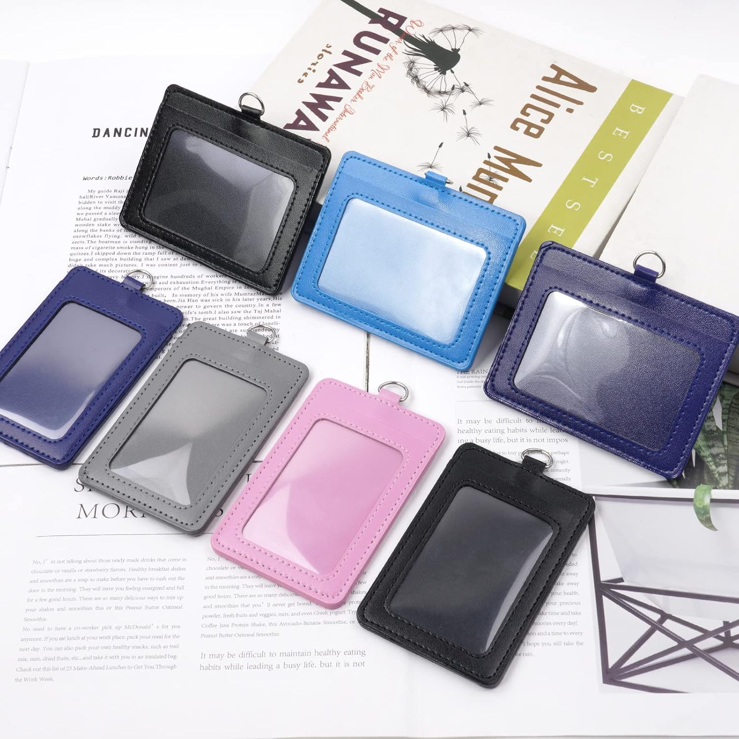 Thumbnail 5 de Vicloon Porte-badge cuir PU 2 pièces 🎫