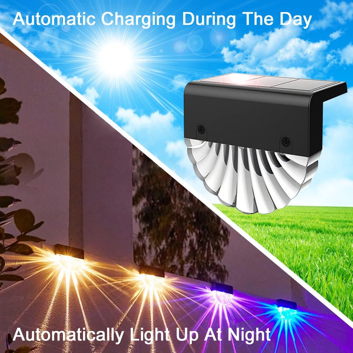 Detalle 2 de Anmossi TY-BD-6PCS solcellslampor utomhus, 6-pack med två ljuslägen och IP65