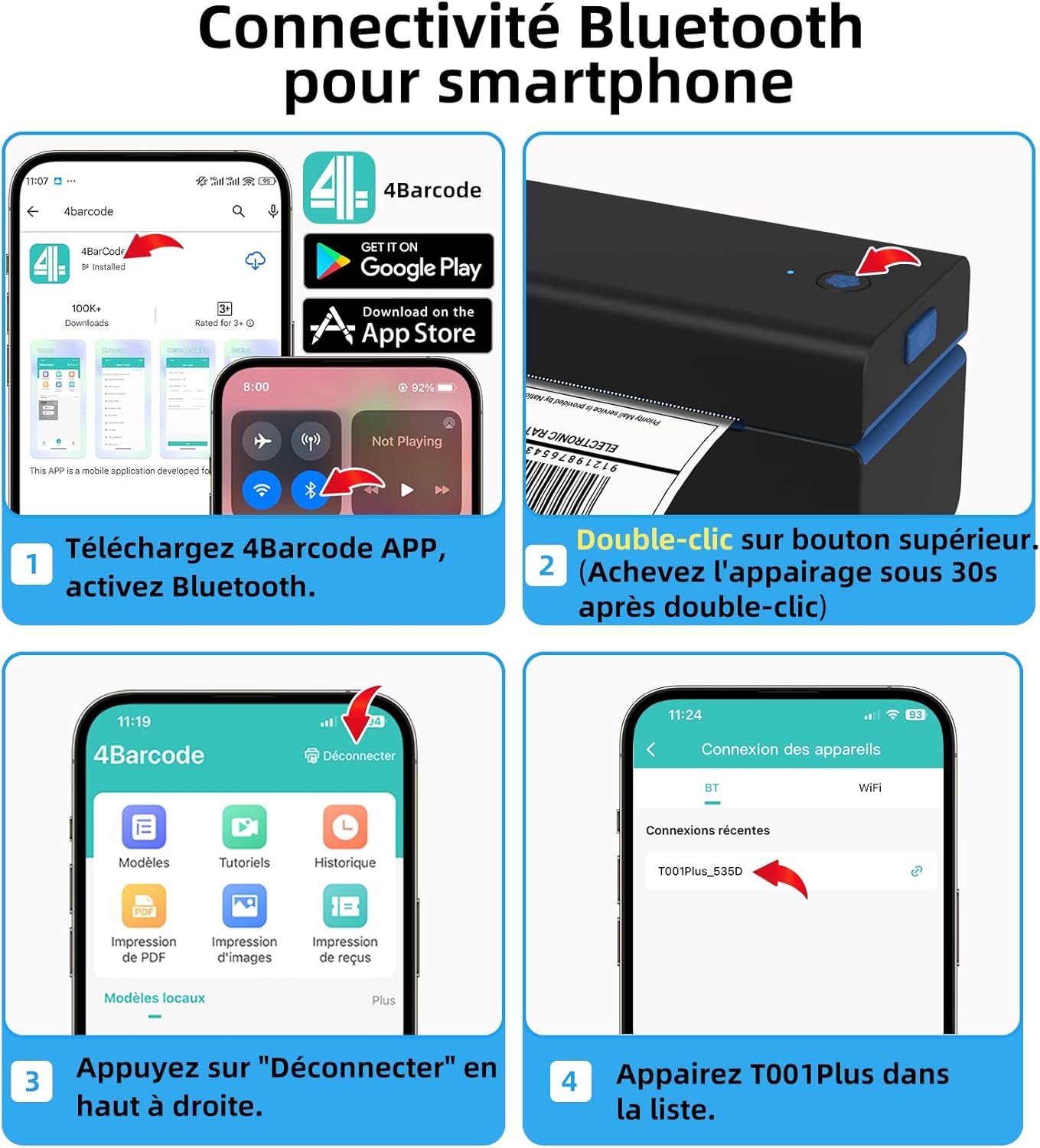 Thumbnail 6 de ORGSTA T001 imprimante d'étiquettes 152 mm/s 📷