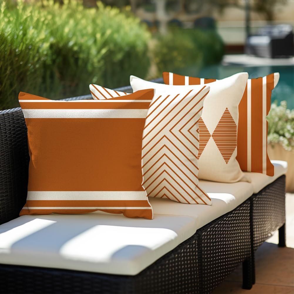 Detalle de RABUSOFA Outdoor Pillow Covers 18x18 Inch