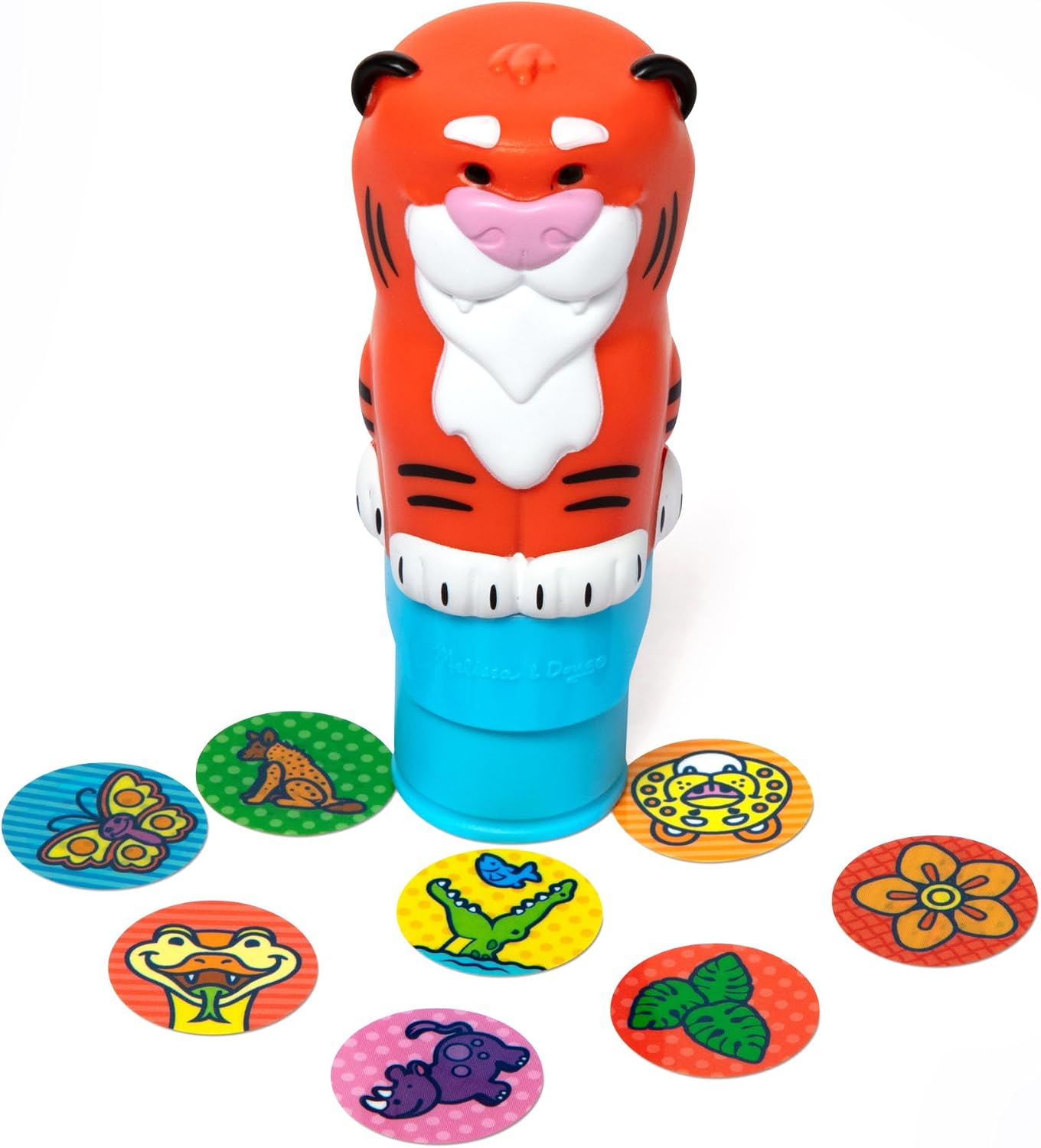 Thumbnail 2 de Melissa & Doug Sticker WOW! Tiger-Paket – 24-seitiger Aktivitätenblock, Aufkleberstempel und 500 Safari-Aufkleber