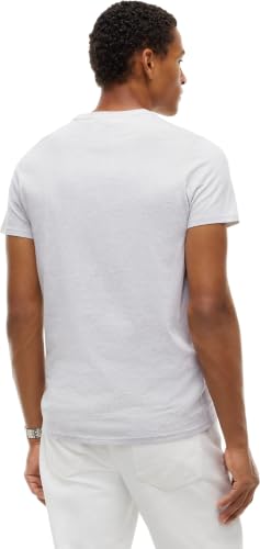 Detalle de Tommy Jeans TJM Original – Camiseta de manga corta ajustada para hombre, Gris Ice Grey Heather, XXL