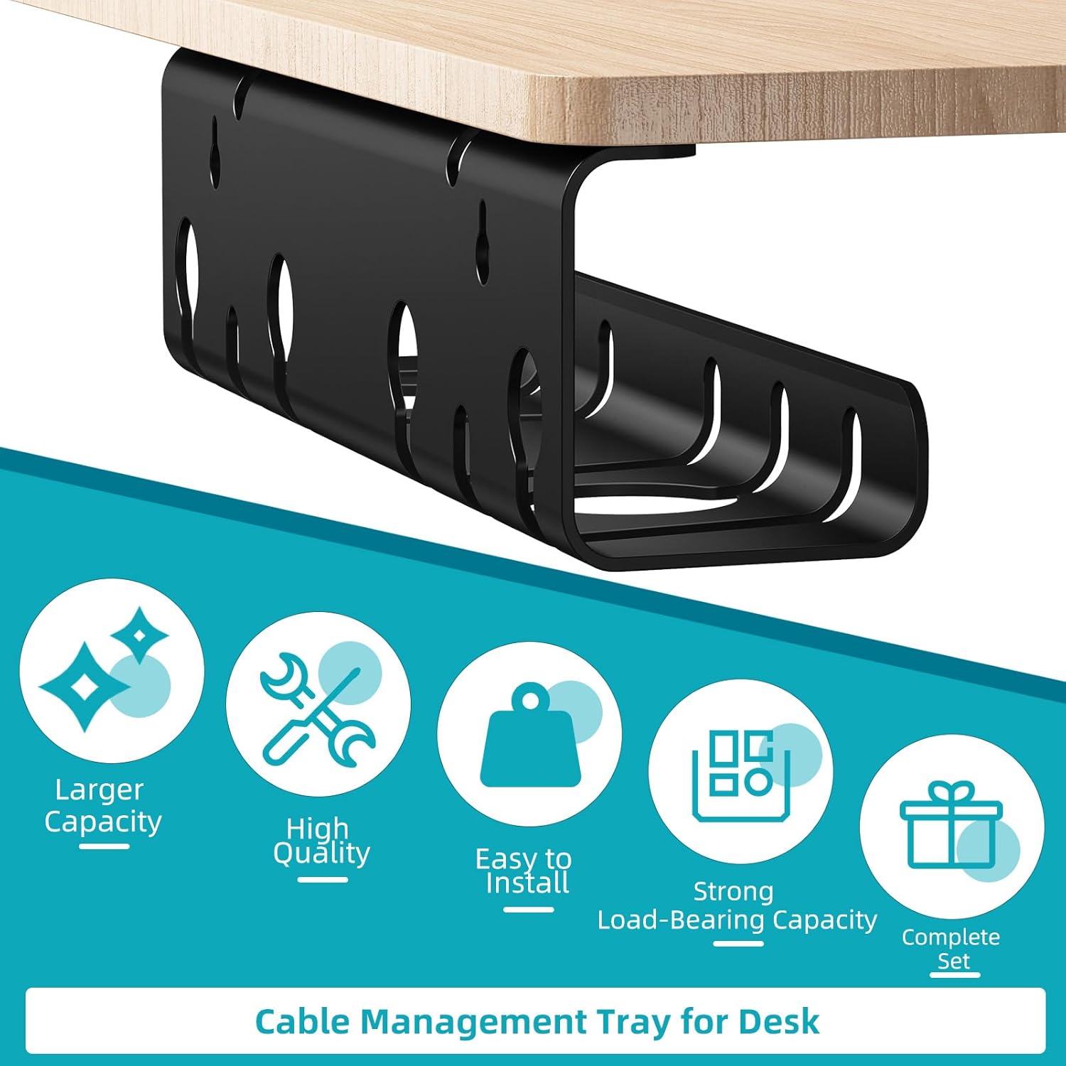 Thumbnail 1 de Under Desk Cable Management Tray 43x10x10cm 📦