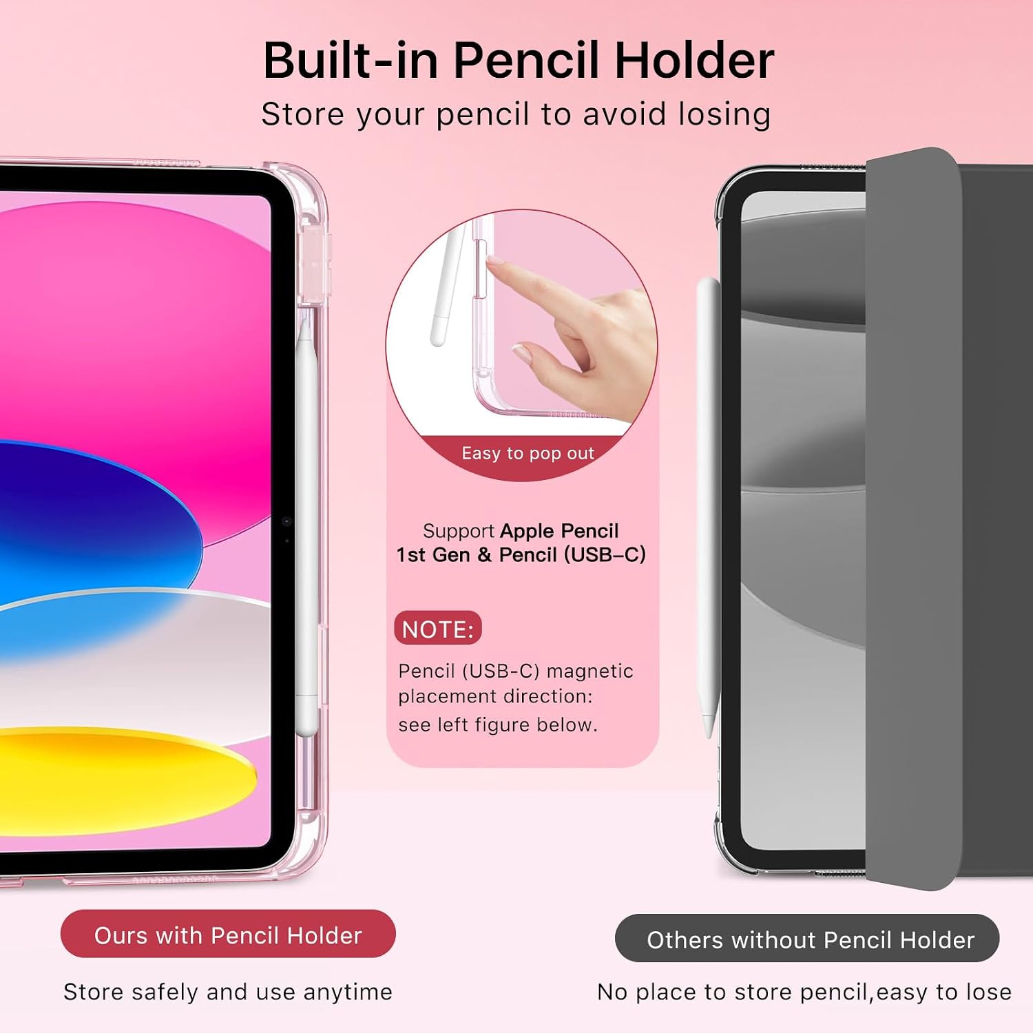 Thumbnail 6 de MoKo iPad A16 Case 11-inch Slim Pink