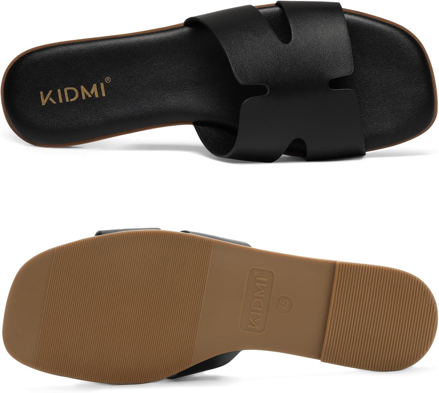 Thumbnail 5 de KIDMI Women's Dressy Flat Sandals: Comfortable Slip-On Summer Open-Toe Sandals