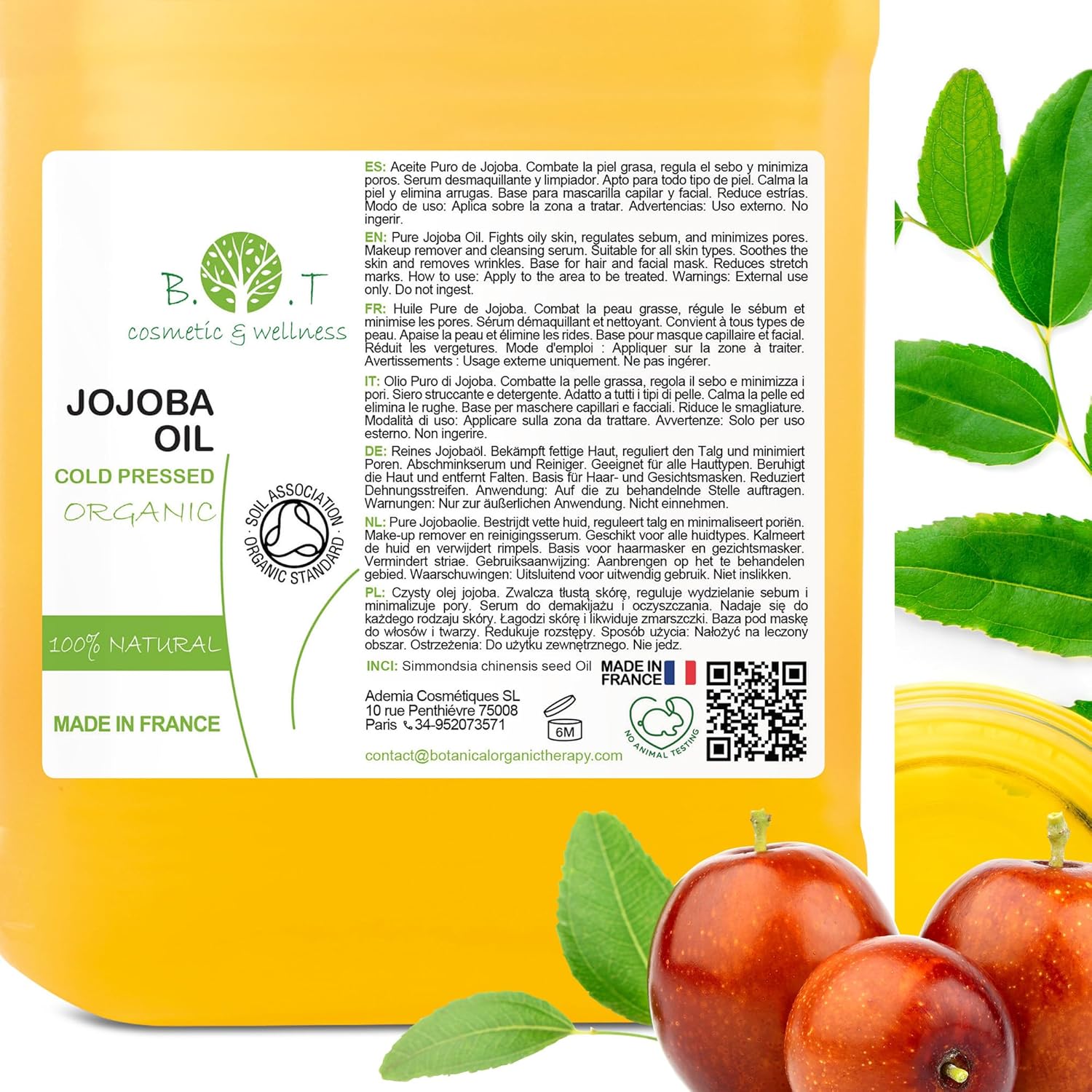 Detalle 2 de Huile de jojoba bio 50 ml ⚙