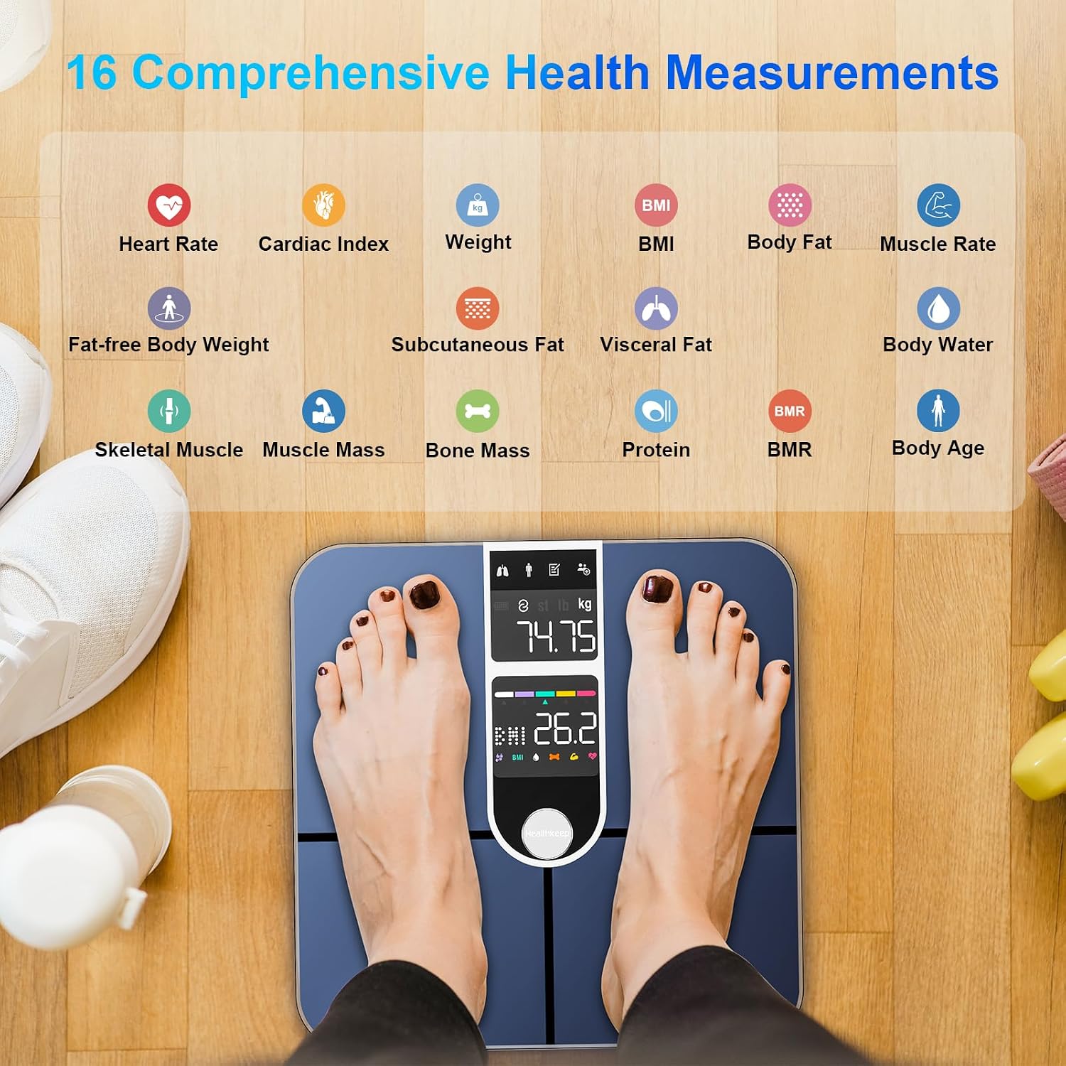 Thumbnail 2 de Healthkeep - Báscula de mano con 2 pantallas y APP 💪
