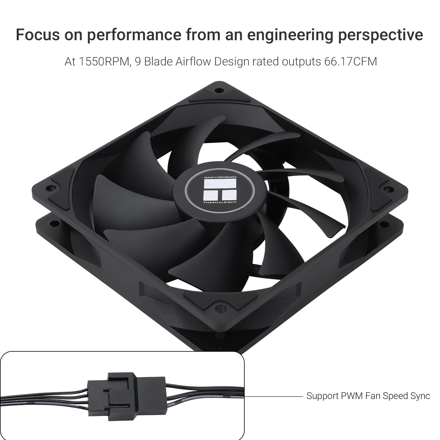 Detalle de Thermalright TL-C12C 120mm PWM Fan review: solid quiet cooling for case and CPU builds