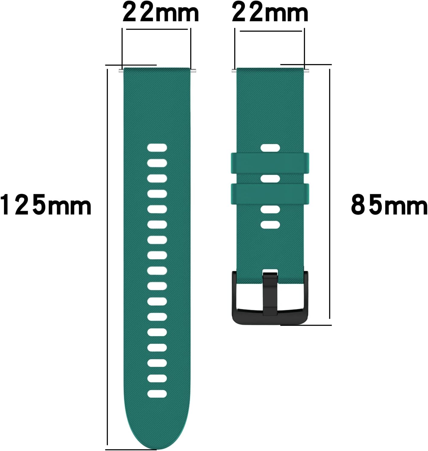 Thumbnail 4 de YHC Strap for Xiaomi Mi Watch (22mm) – 22mm Width Silicone Replacement Strap for Mi Watch Color Sport