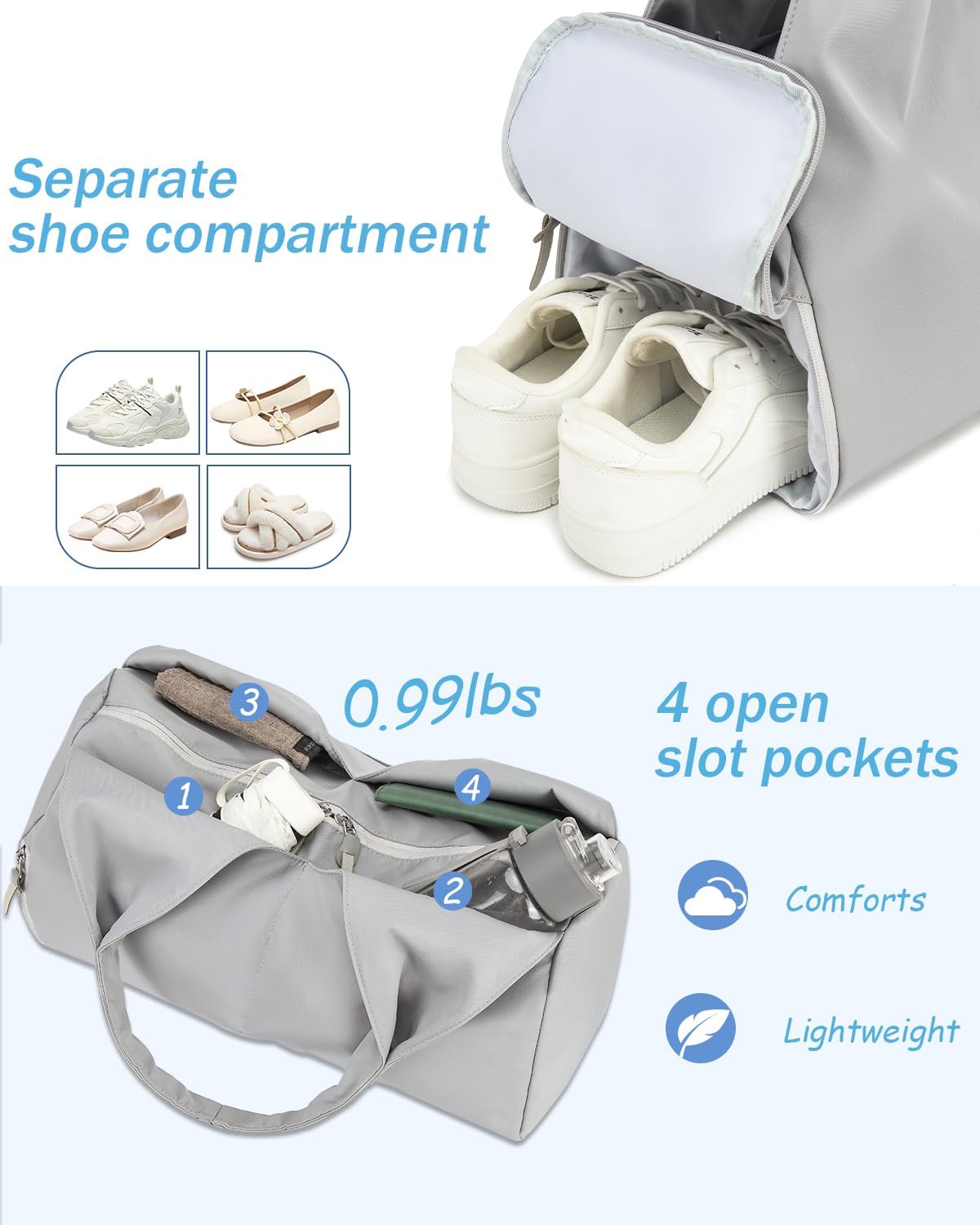 Detalle 2 de BlesMaller Sporttasche Damen 48 x 20 x 27 cm