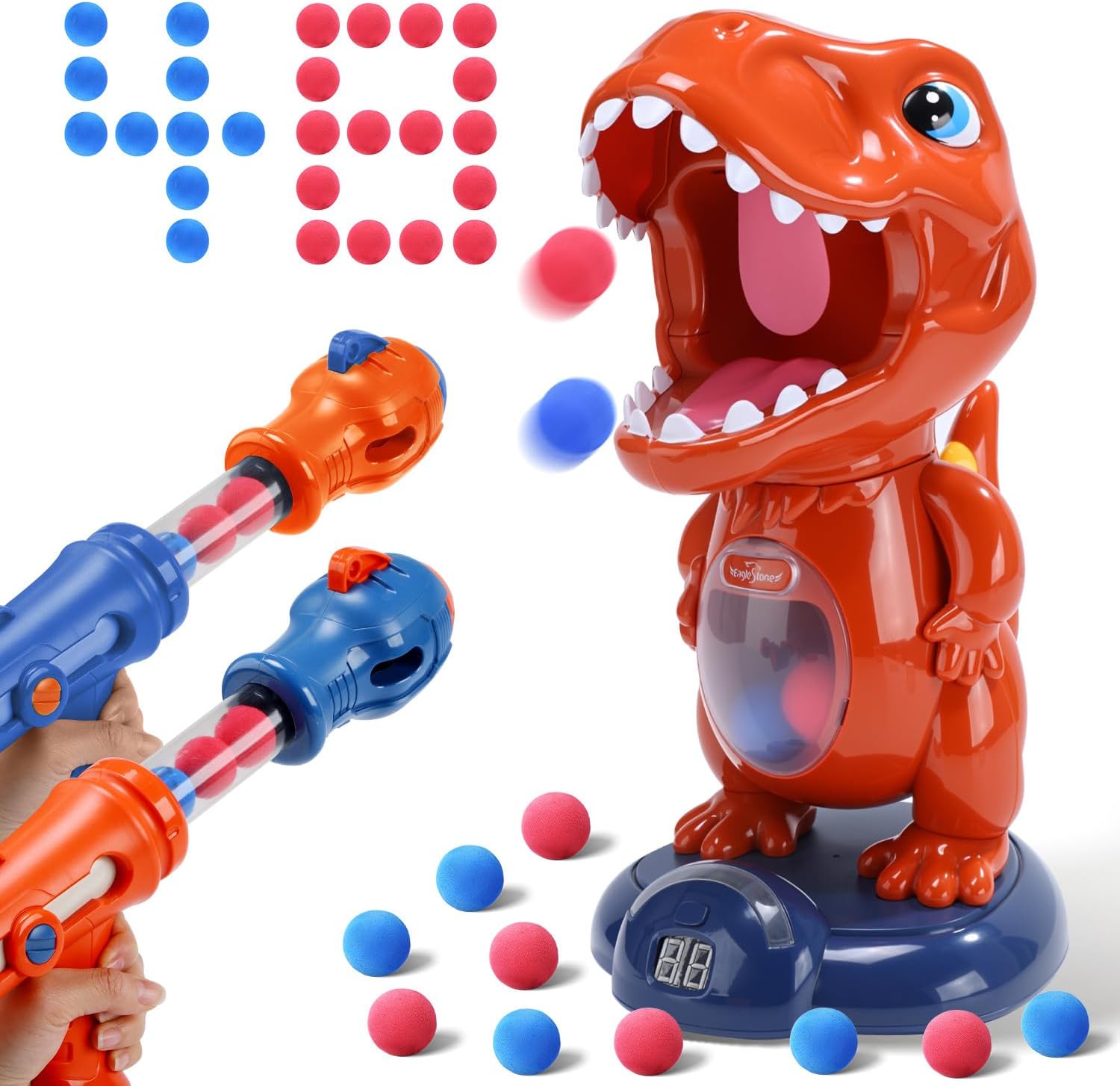 Detalle de EagleStone Dinosaur Shooting Game for Kids 3-9 with Moving Target and LED Score