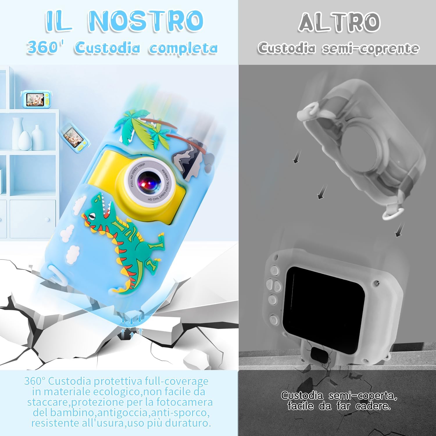 Thumbnail 3 de ARNSSIEN Macchina Fotografica per Bambini 2,4" – Fotocamera Kids con Schermo IPS, 180° Flip, 8 GB in dotazione