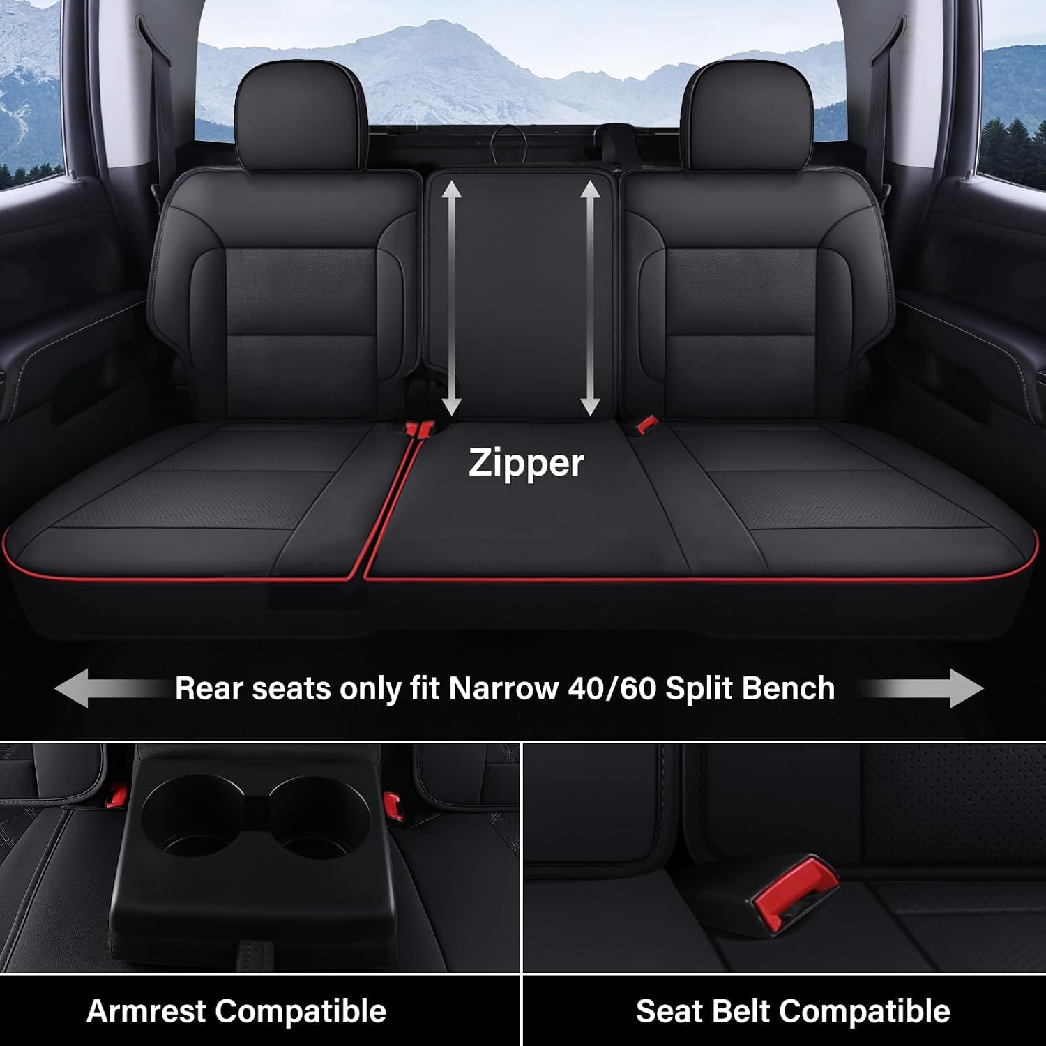Thumbnail 2 de Coverado Faux Leather Car Seat Covers