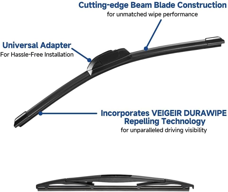 Detalle de 3 Pack Windshield Wiper Blades for Honda CR-V (2017-2022) – 26", 17", 12" Front & Rear