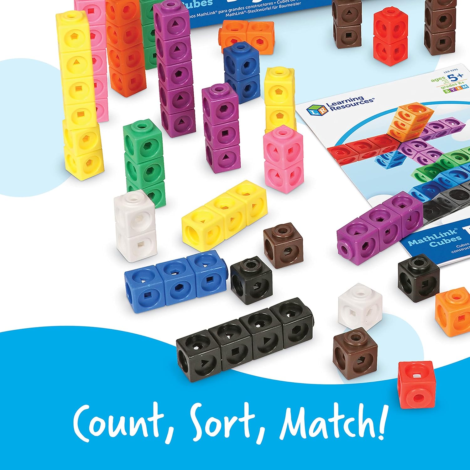 Detalle 1 de Learning Resources MathLink Cubes 200 pezzi