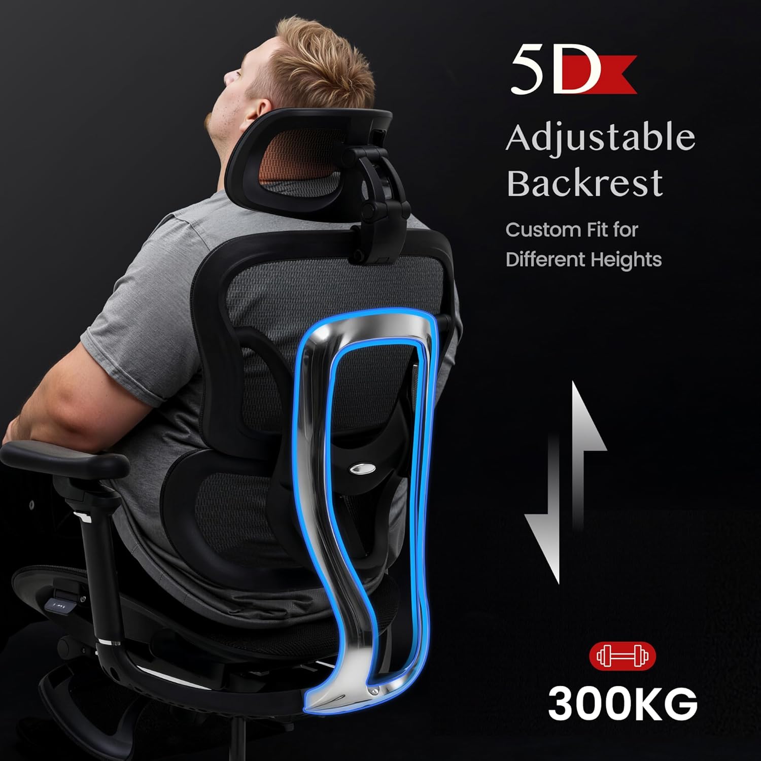 Thumbnail 4 de FLEXISPOT ErgoX Max Ergonomic Office Chair: Heavy‑Duty Support for Home Office & Gaming