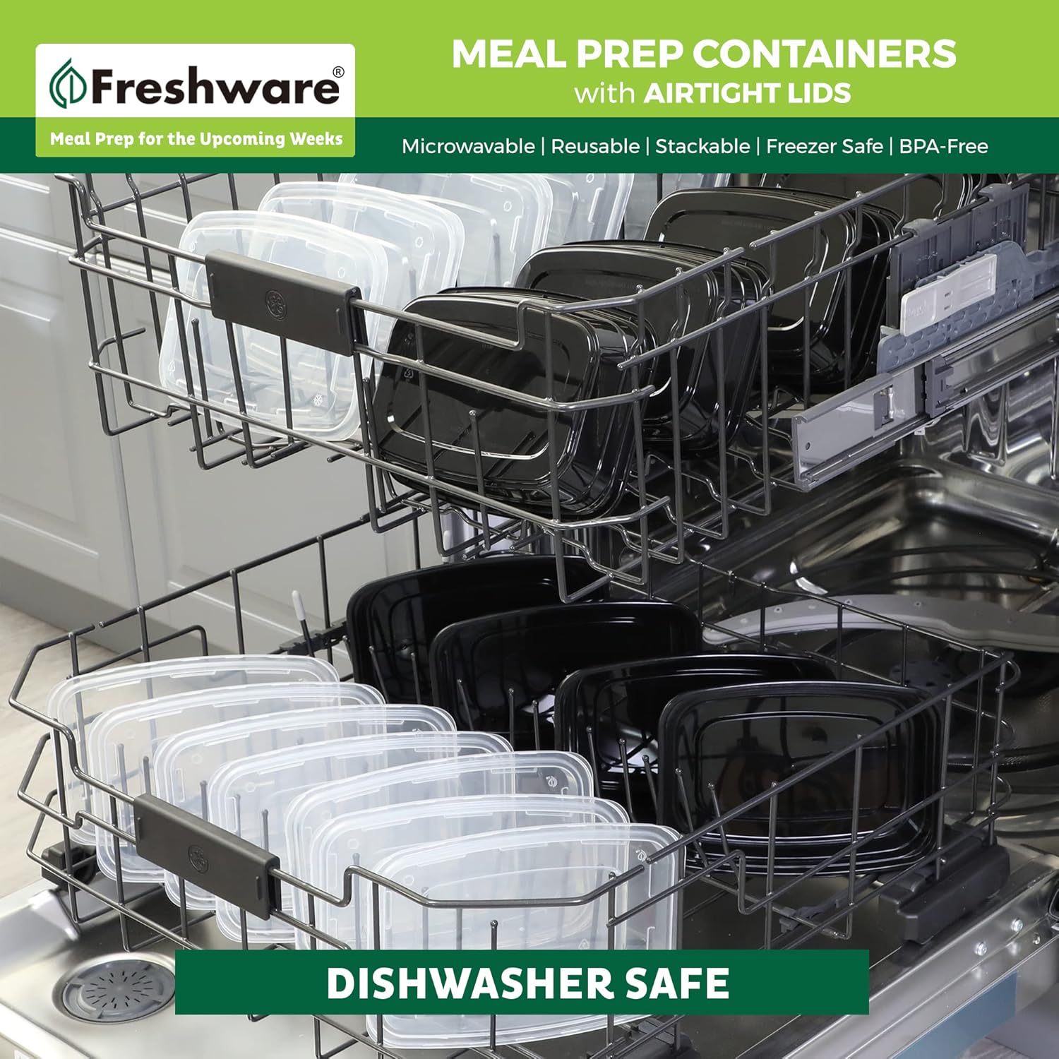 Thumbnail 6 de Freshware Meal Prep Containers 16 oz 🍱