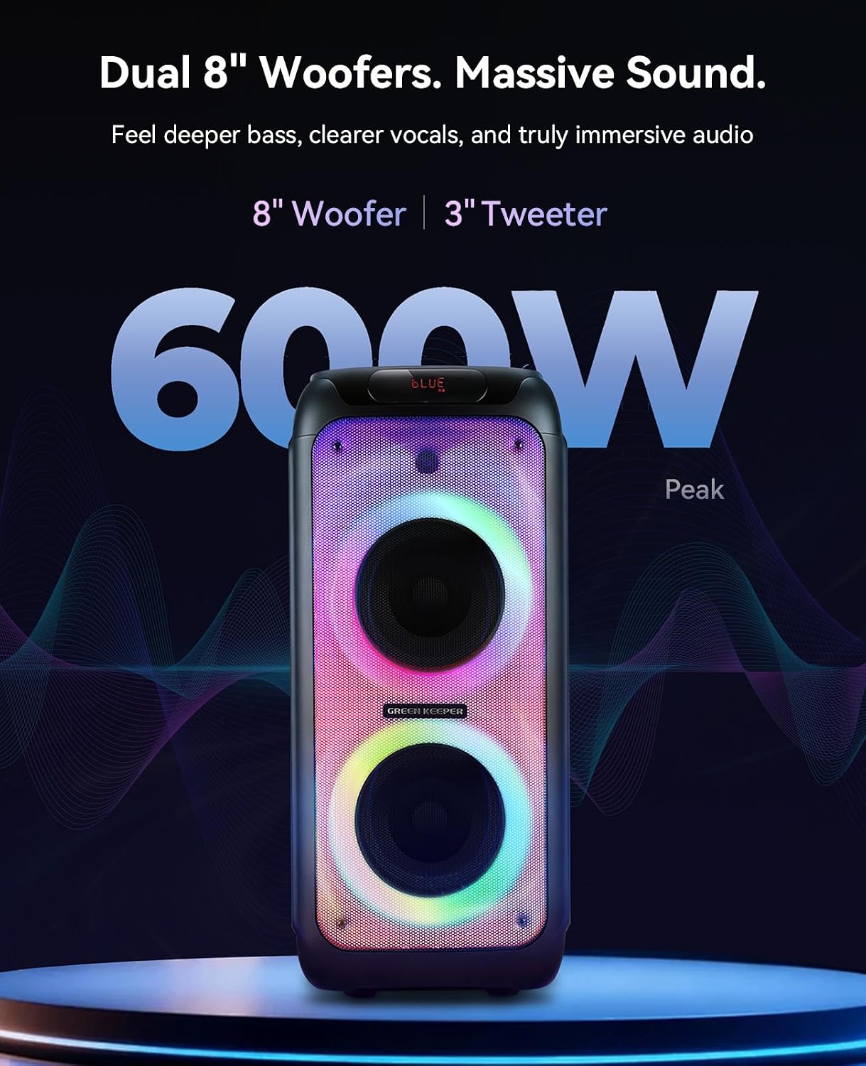 Detalle 2 de GKD80 Karaoke Machine 600W Peak