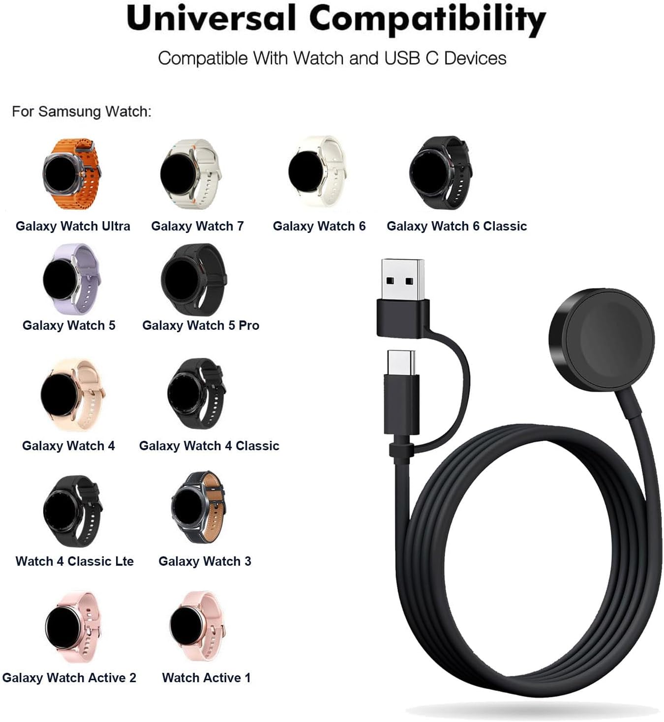 Thumbnail 1 de PDKUAI Wireless Charging Cable Dock for Galaxy Watch Series