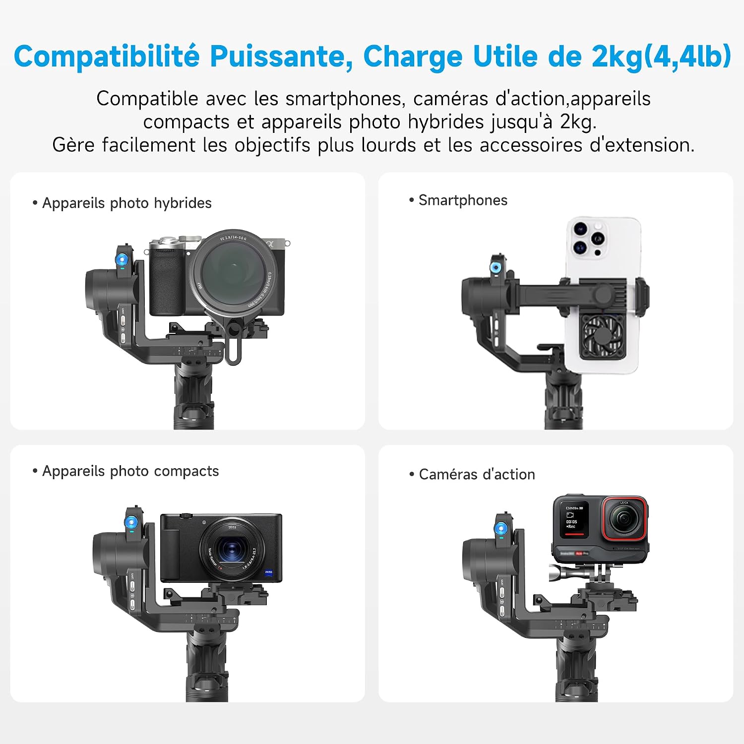 Detalle de Feiyutech SCORP Mini 3 Pro stabilisateur 2 kg