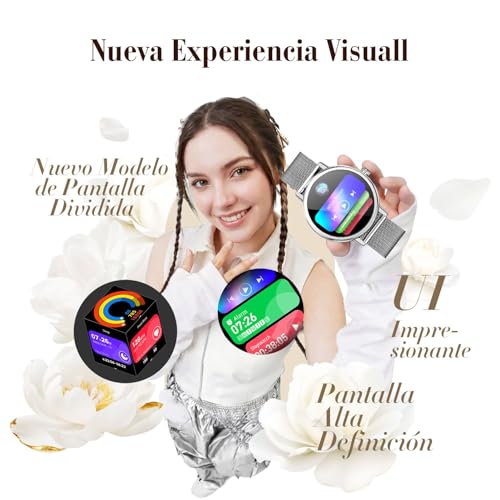 Detalle de Smartwatch para Mujer Baolubao: 1.26" con Llamadas Bluetooth, Notificaciones y 100+ Modos Deportivos