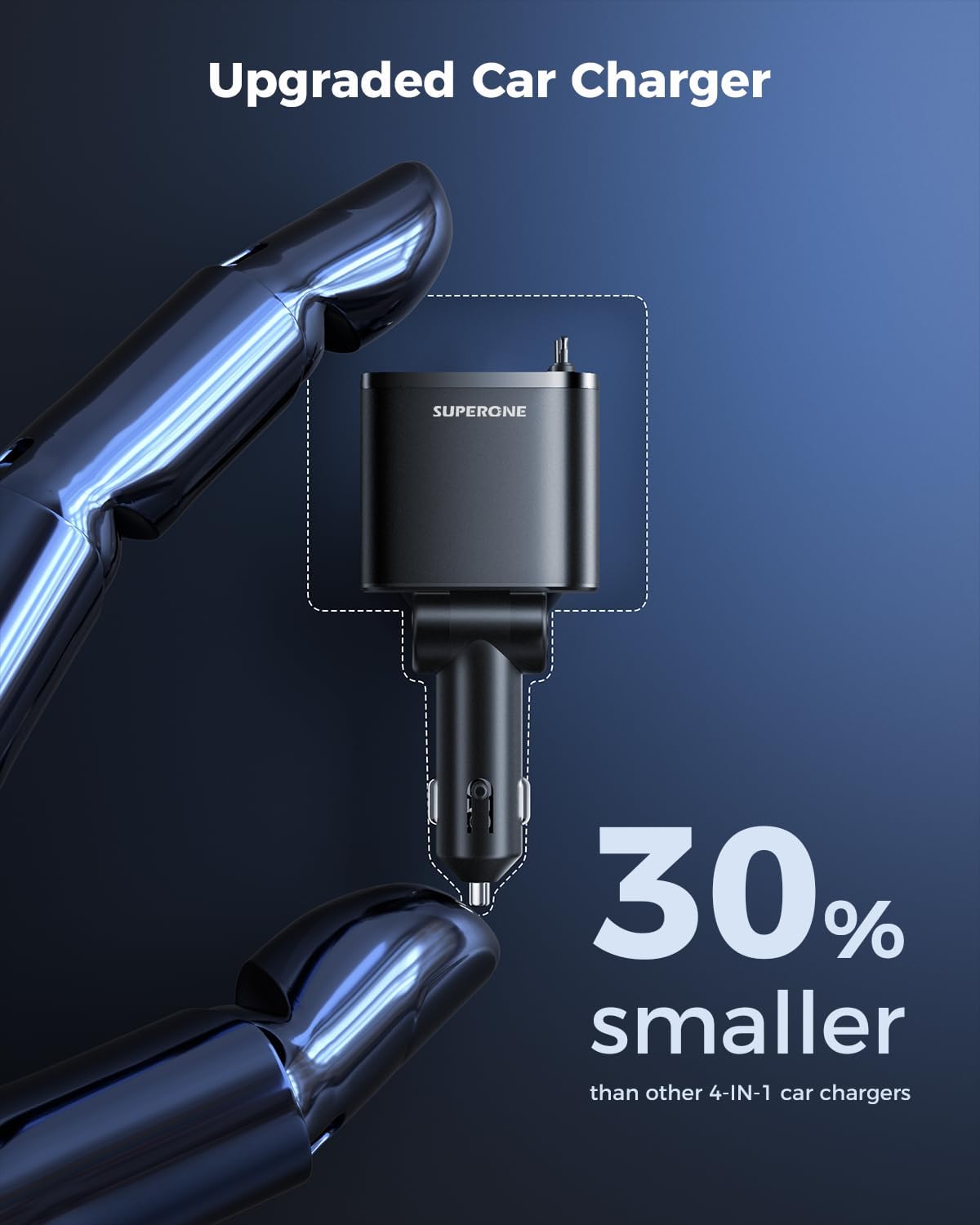Thumbnail 6 de SUPERONE 99W Retractable Car Charger 99W