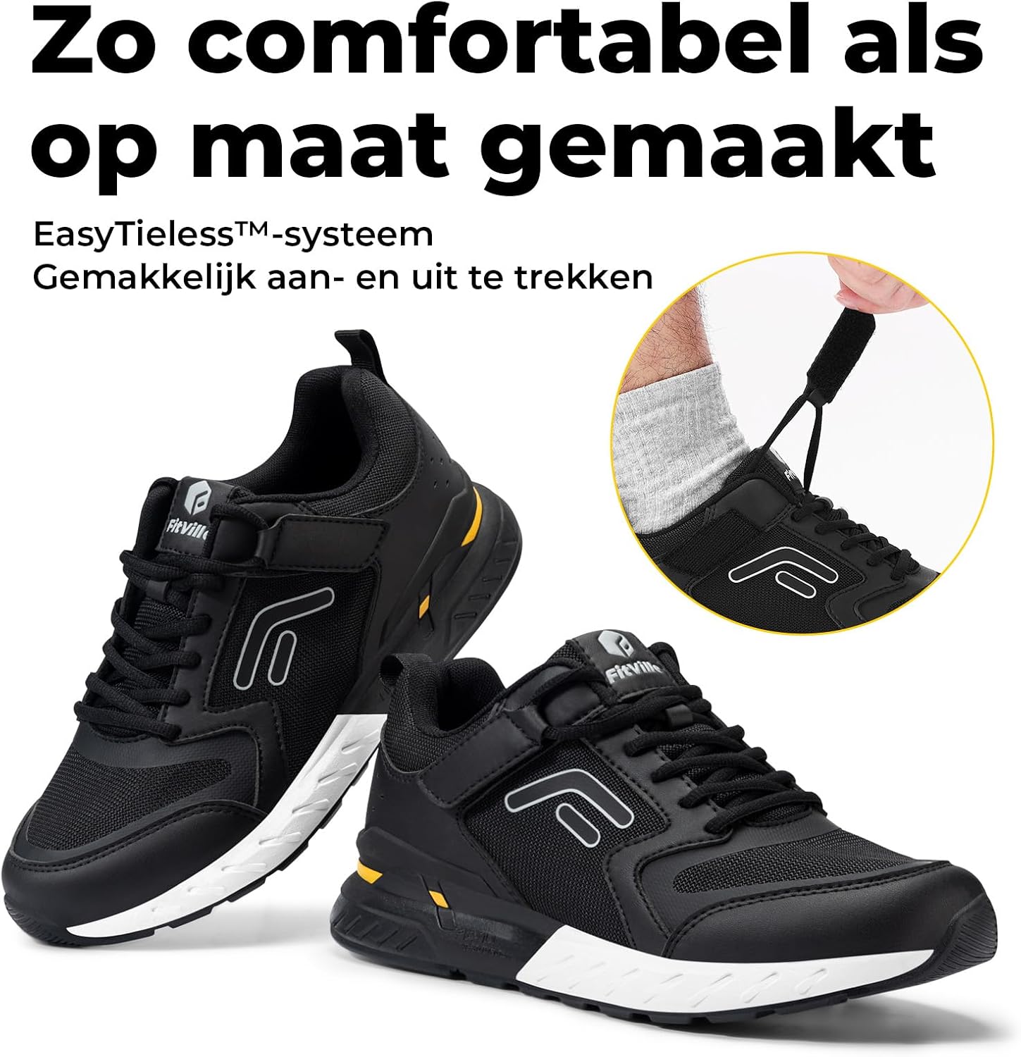 Thumbnail 2 de FitVille Rebound Core V7 for Men extra brede, ademende loopschoenen