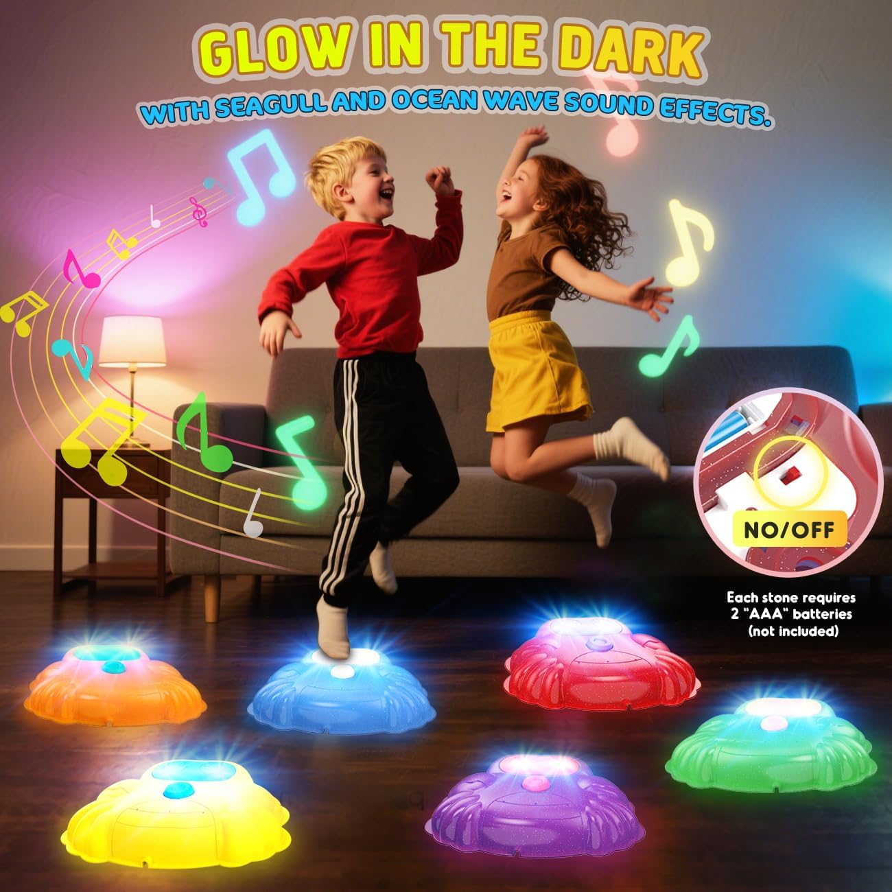 Detalle de TERRAMUS Light up Sound Stones 6PCS Crab