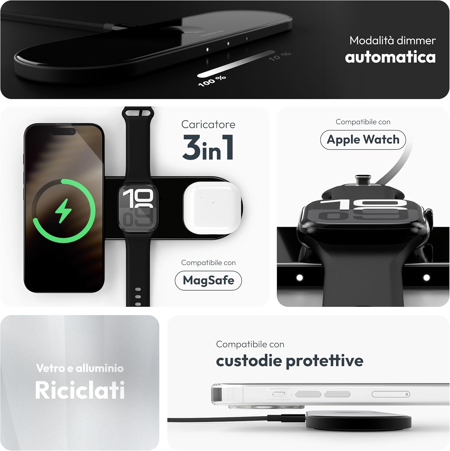 Thumbnail 2 de Vonmählen Aura Home: Stazione di ricarica wireless 3-in-1 MagSafe (Nero) per Apple