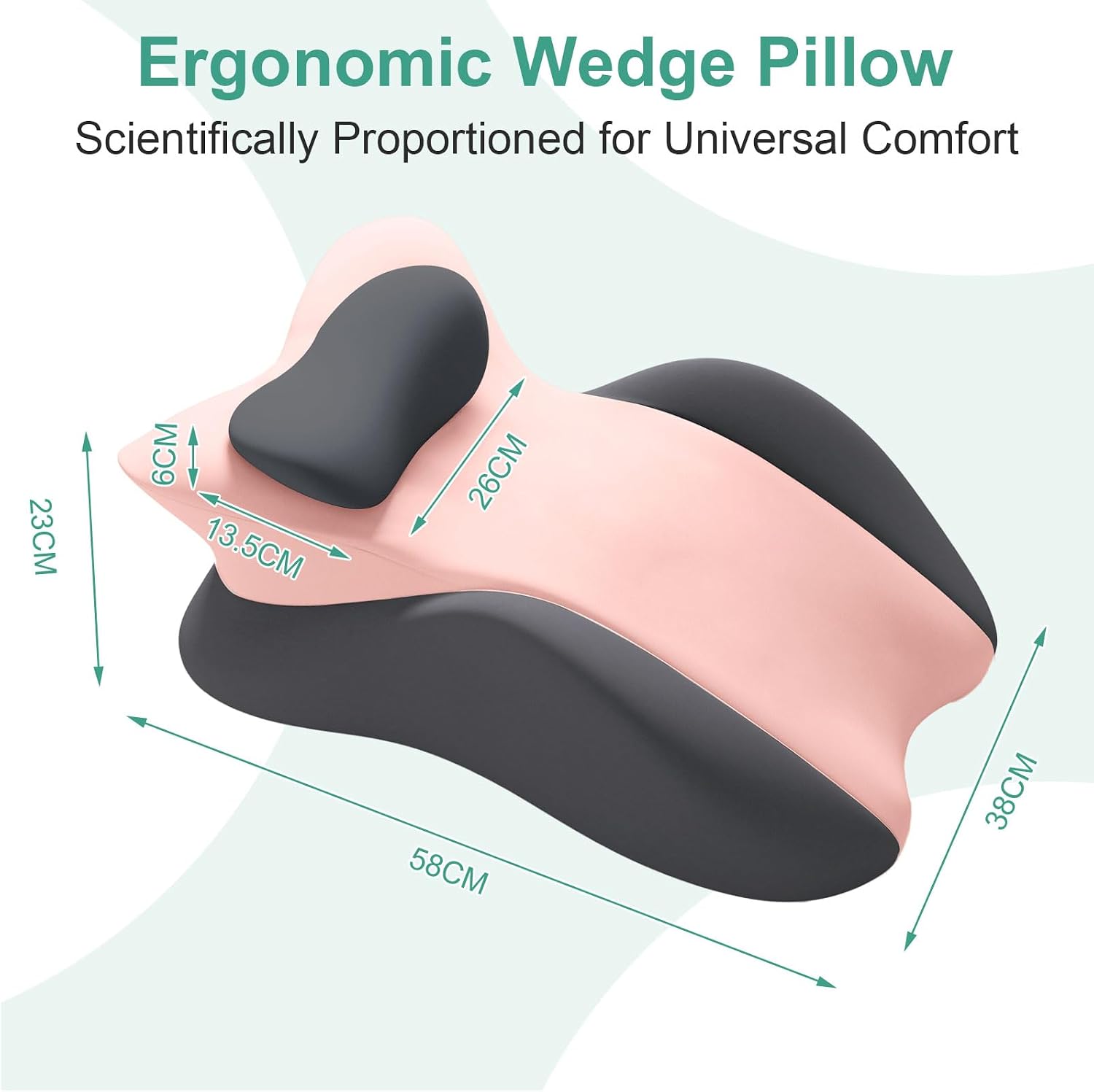 Detalle de Cuscino a cuneo in memory foam 58 cm