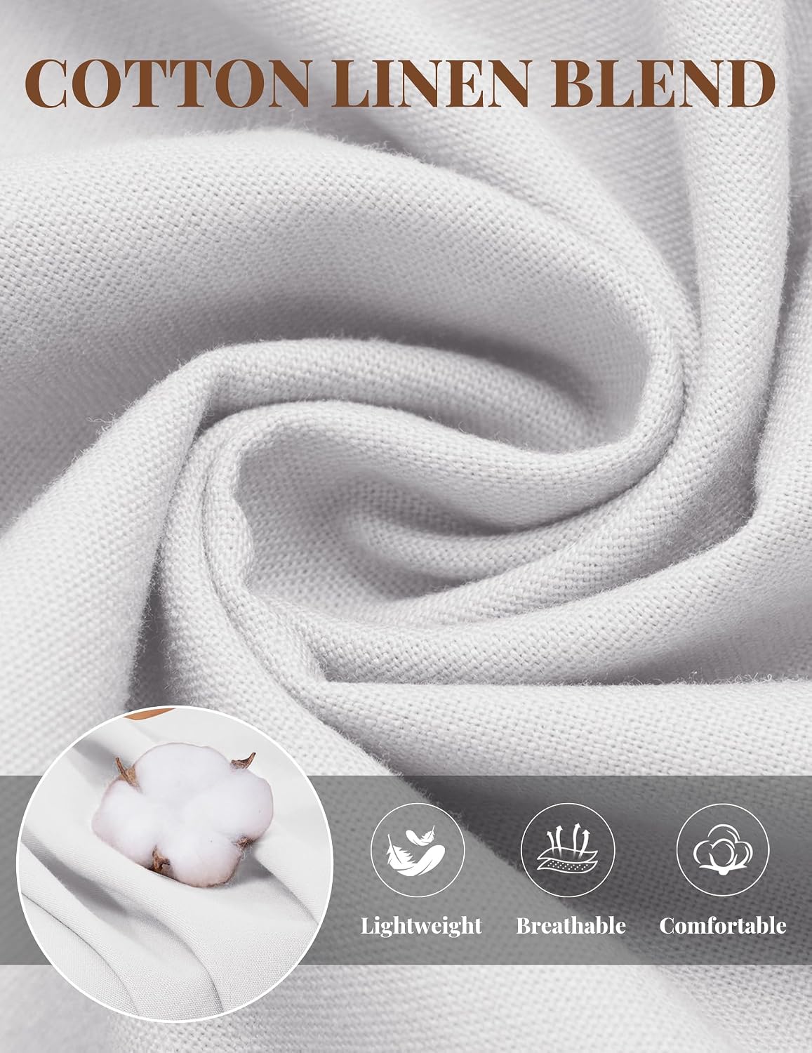Detalle 1 de COOFANDY Men's Cotton-Linen Pants