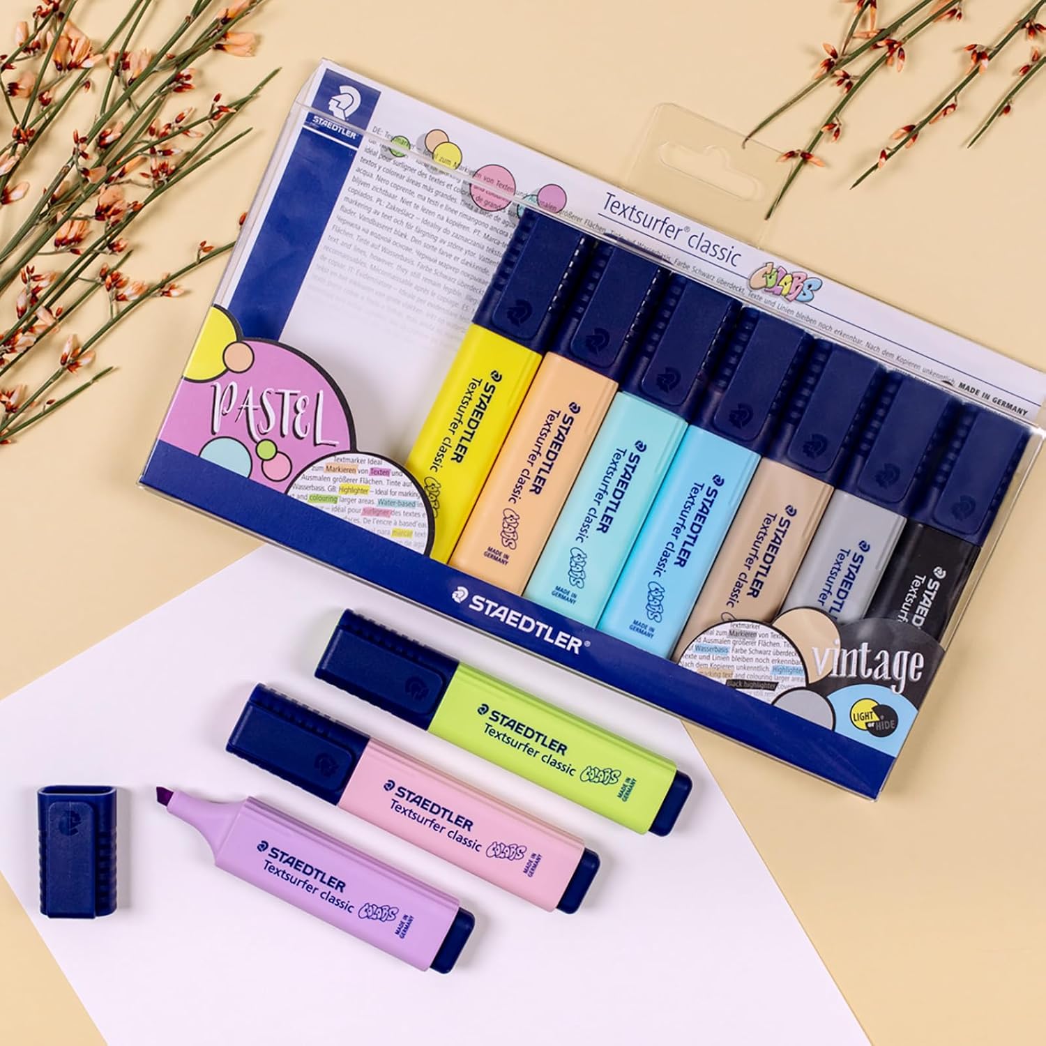 Thumbnail 1 de STAEDTLER 364 CWP10 Textsurfer classic Textmarker – 10 Pastell- und Vintage-Töne im Etui, Made in Germany