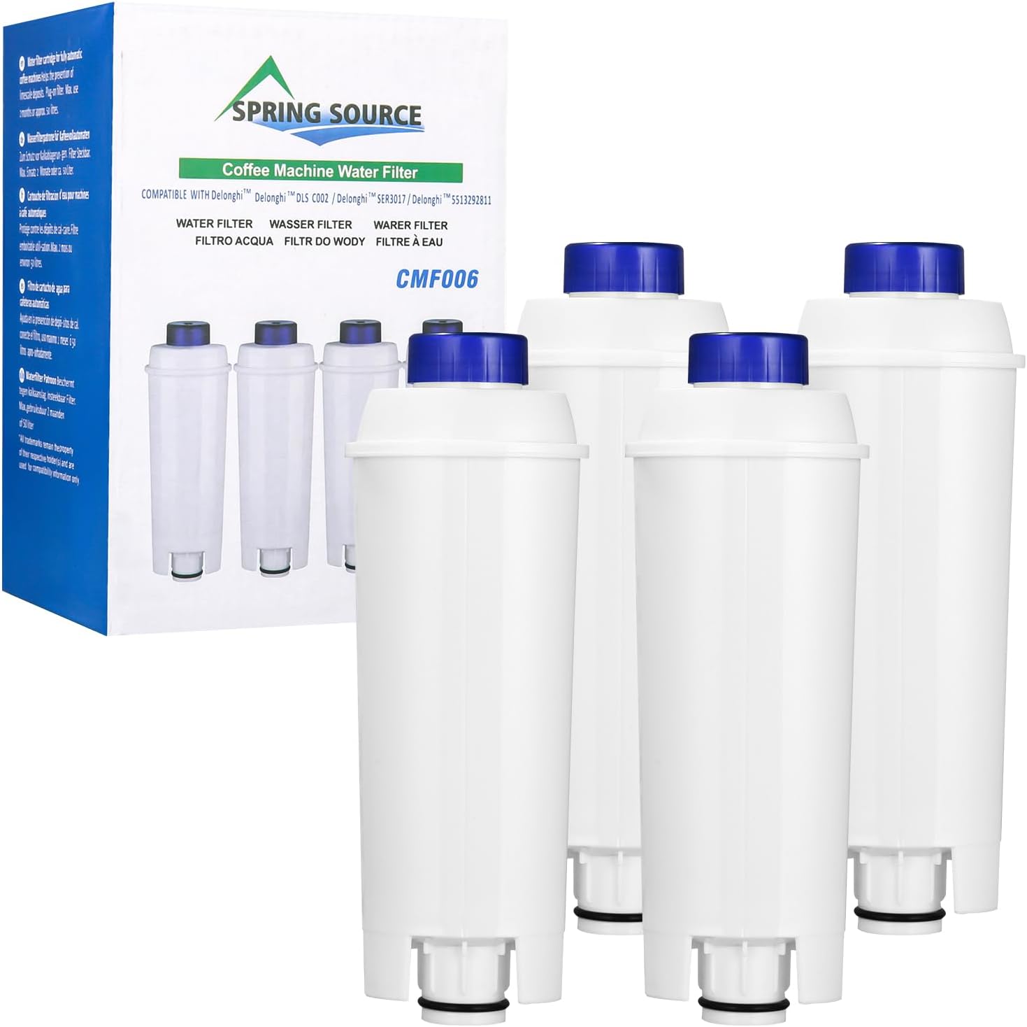 Detalle de Azyvum Filtre à Eau 6 Pièces waterfilter voor De’Longhi, actieve kool