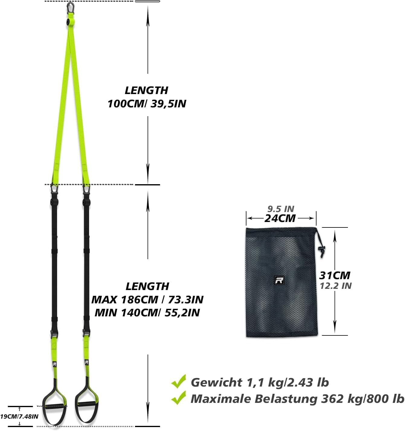 Thumbnail 2 de RHINOSPORT Sling Trainer Set 500 kg