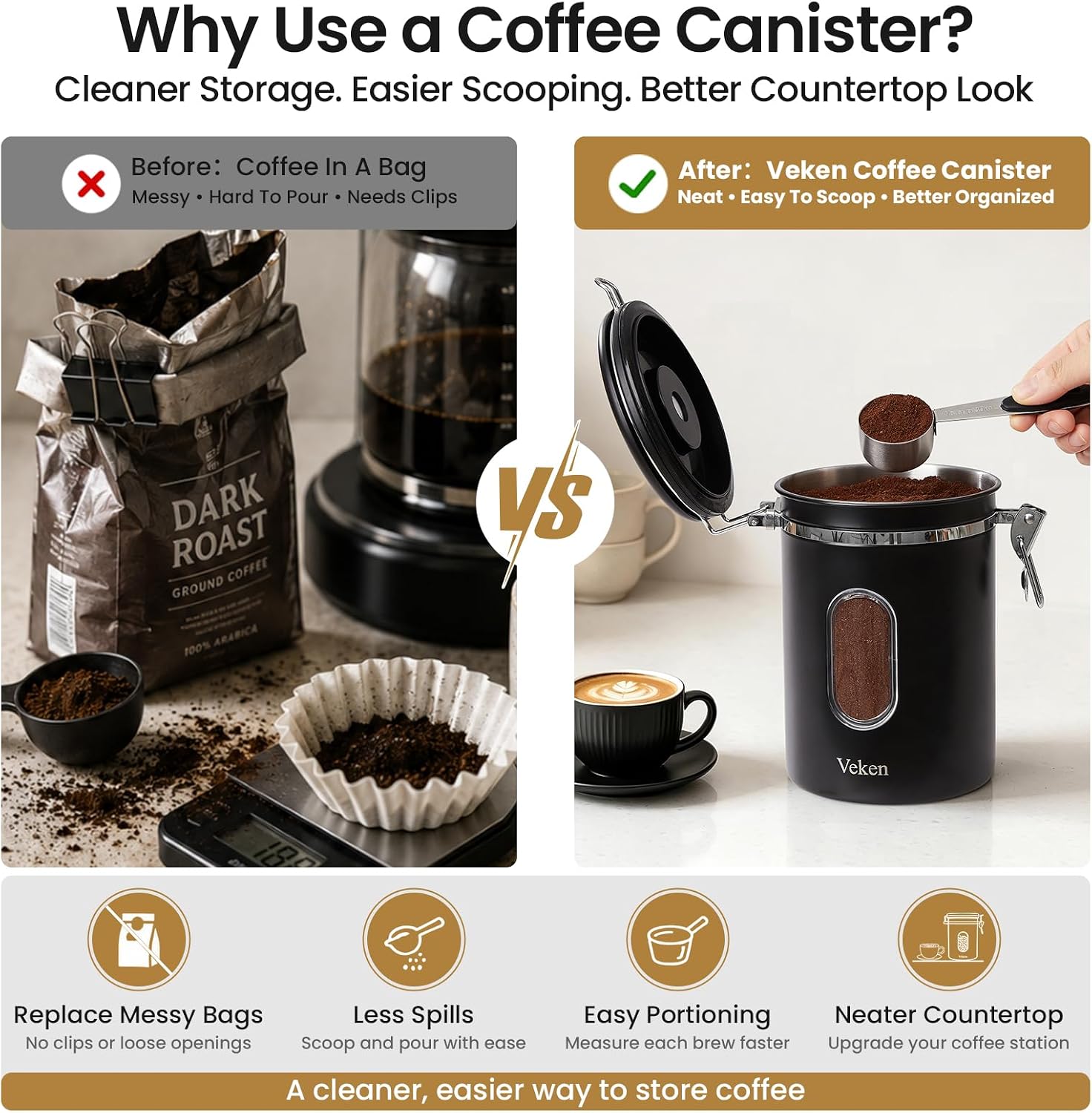 Thumbnail 4 de Veken Coffee Canister with Window