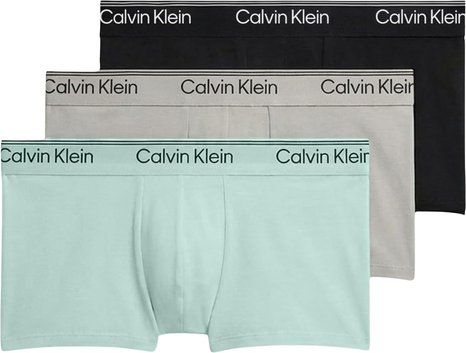 Detalle 2 de Calvin Klein Low Rise Trunk 3pk LV00NB4409, boxer a vita bassa da uomo (confezione da 3)
