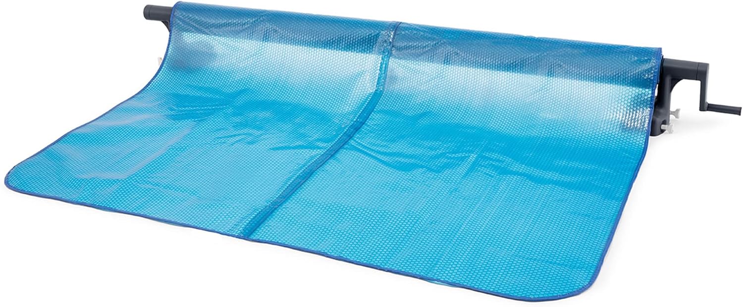 Detalle 2 de Intex 28051 Solar-Abdeckrolle – für Pools 274–488 cm, Aluminium/PVC, Grau