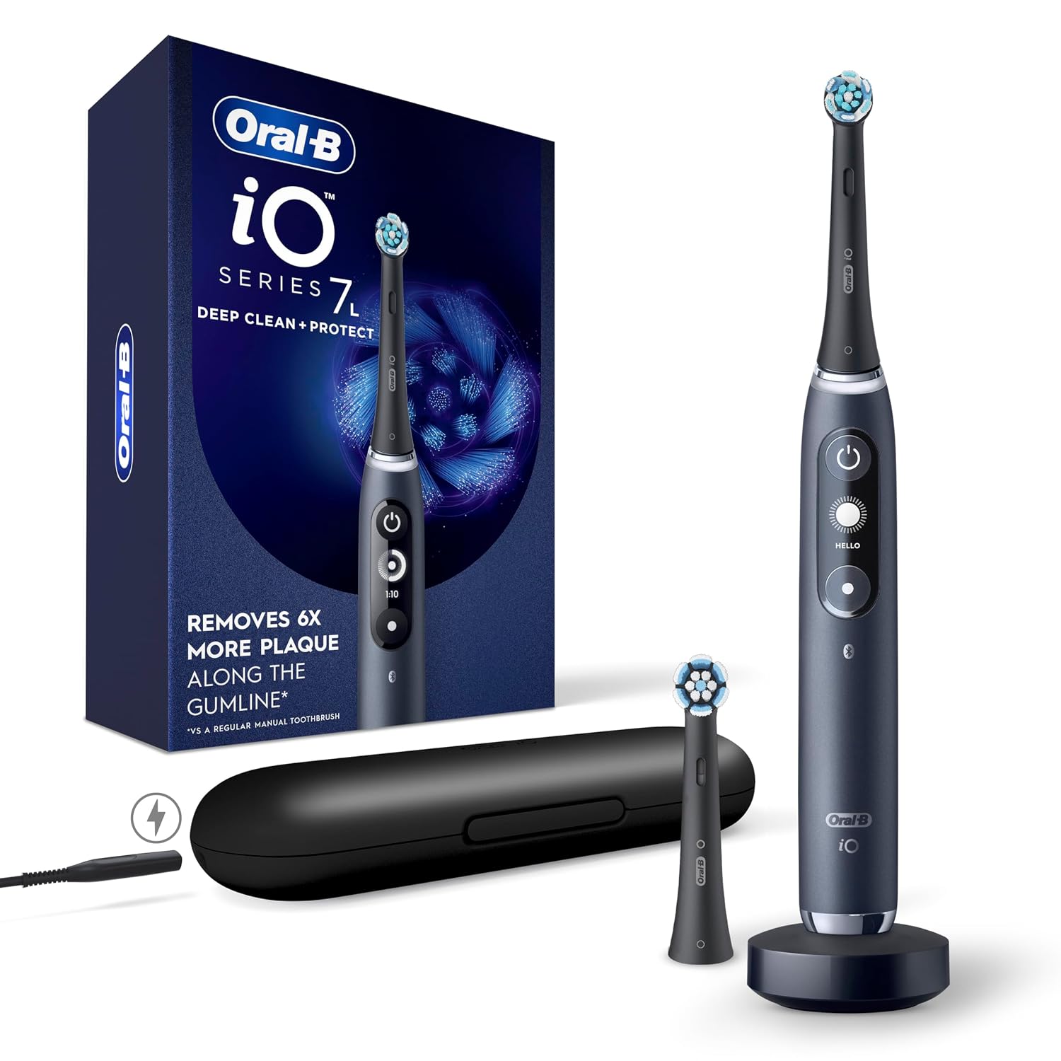 Detalle de Oral-B iO Deep Clean Deep Clean + Protect Electric Toothbrush with 2 Heads