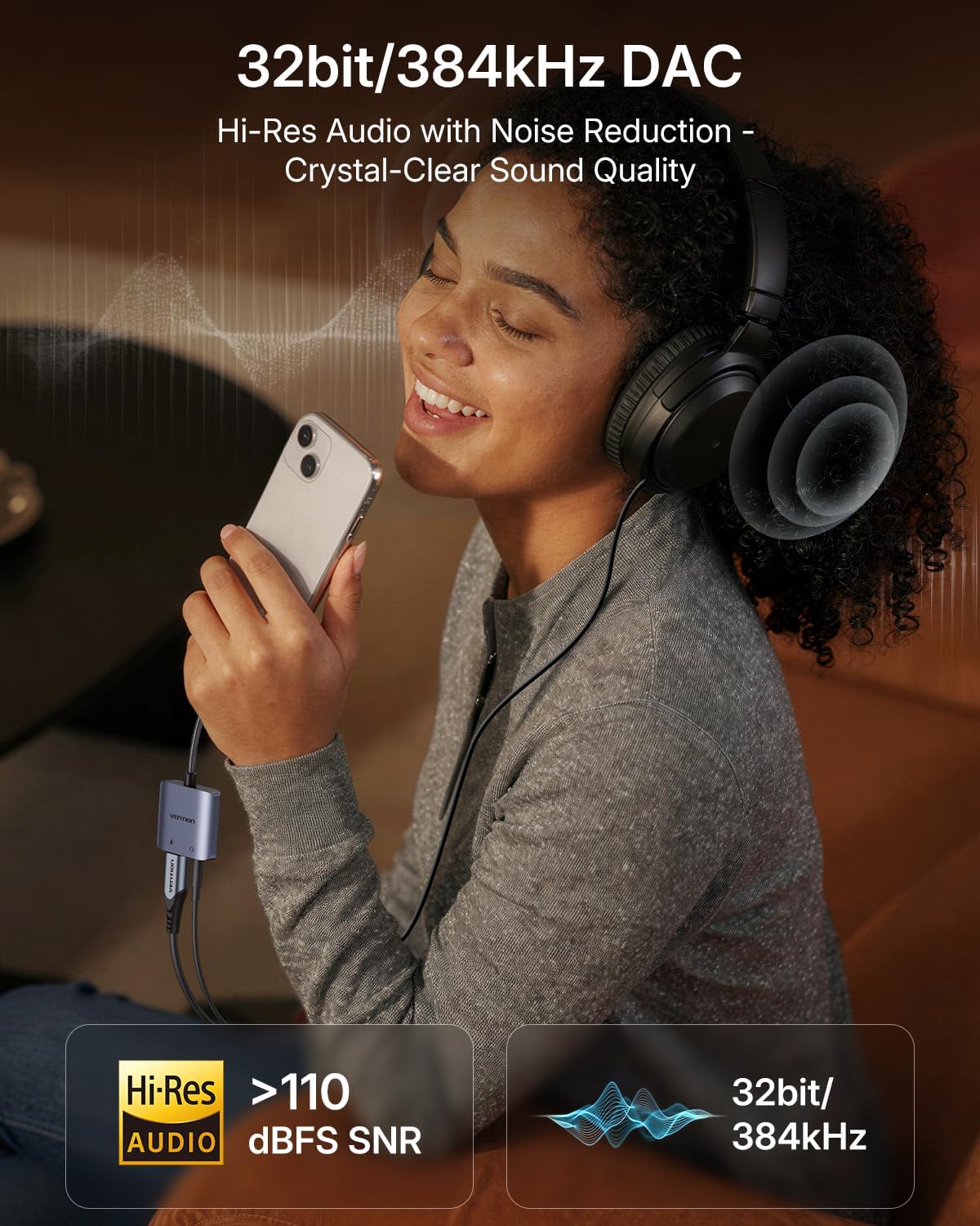 Thumbnail 2 de Vention Adaptateur Audio USB-C vers 3.5mm