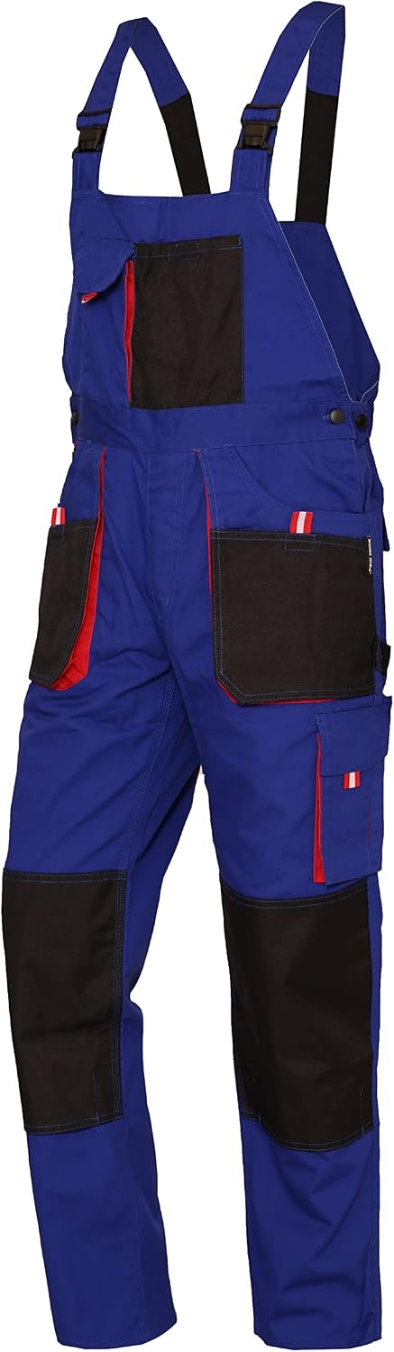 Detalle de WORK IDEA werkbroek voor heren met kniezakken, hamerlus en grote achterzak
