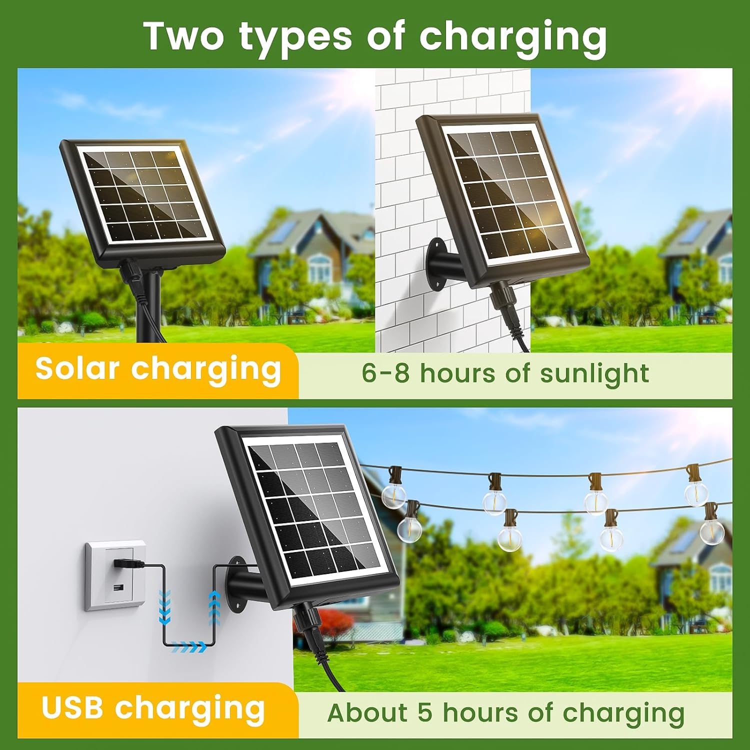 Thumbnail 3 de PBGMRT Dimmable Solar Outdoor String Lights