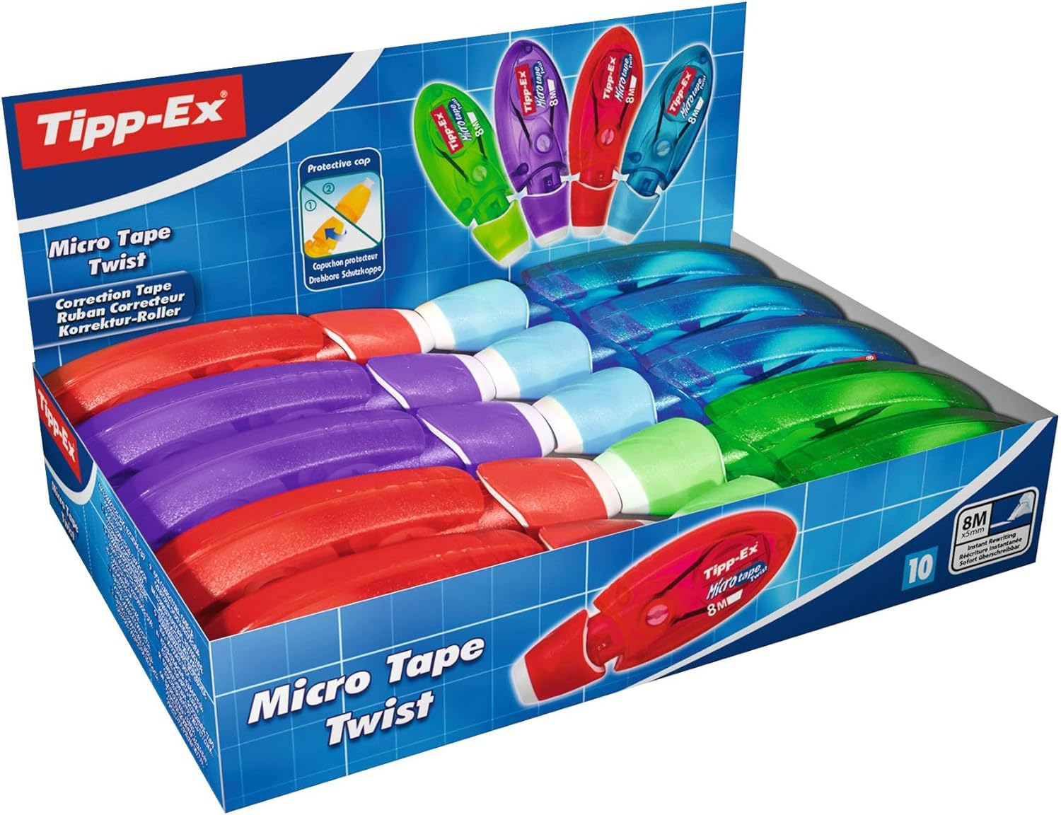 Thumbnail 6 de BIC Tipp-Ex Cinta Correctora 8m, Blíster de 3 🌈