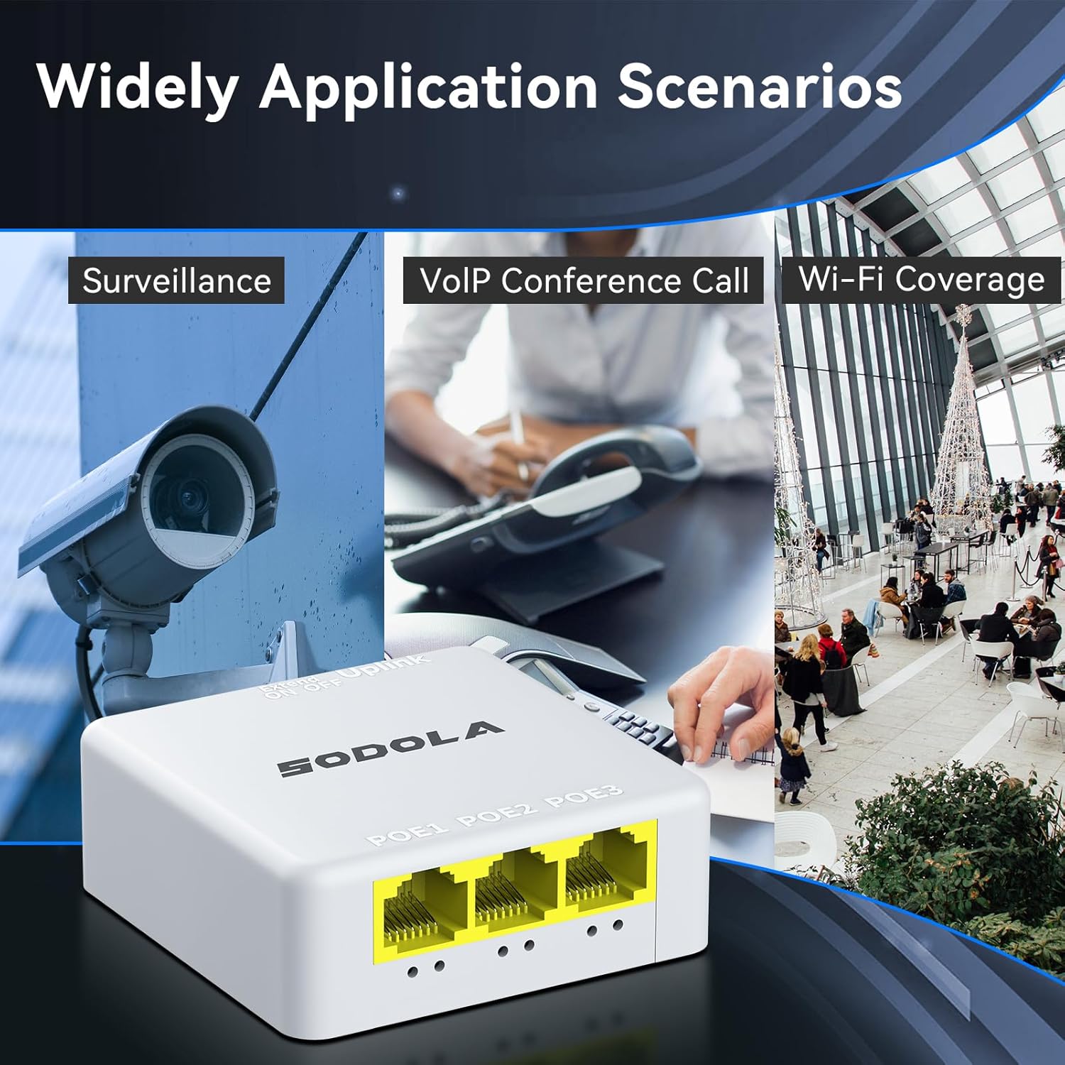 Thumbnail 5 de Sodola Extendeur PoE Gigabit 4 ports