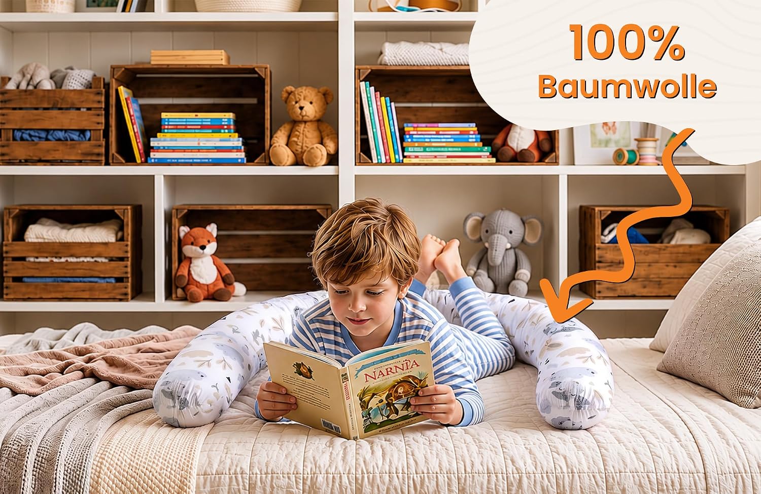 Thumbnail 2 de Totsy Baby XXL Bettschlange – vielseitige Wickel- und Umrandung aus EU-Qualität (300 cm)