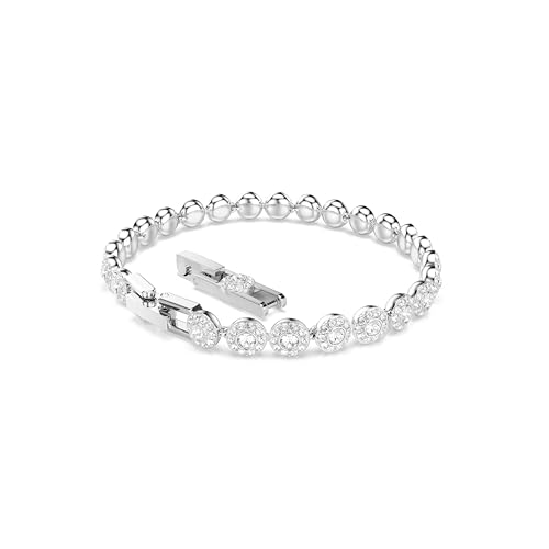 Detalle de Swarovski Bracciale Tennis Angelic, Taglio Round, Piccolo – Bianco, Placcato Rodio